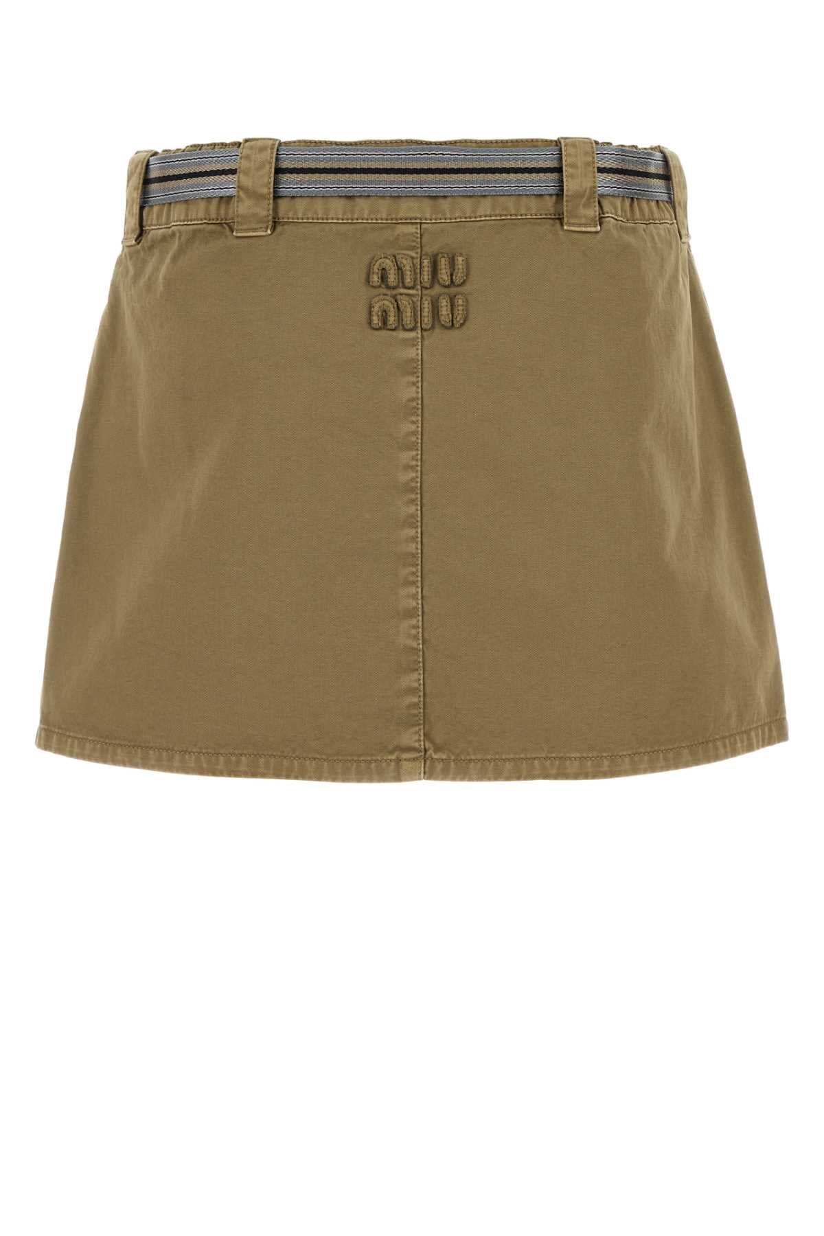 MIU MIU Cotton Mini Skirt for Women