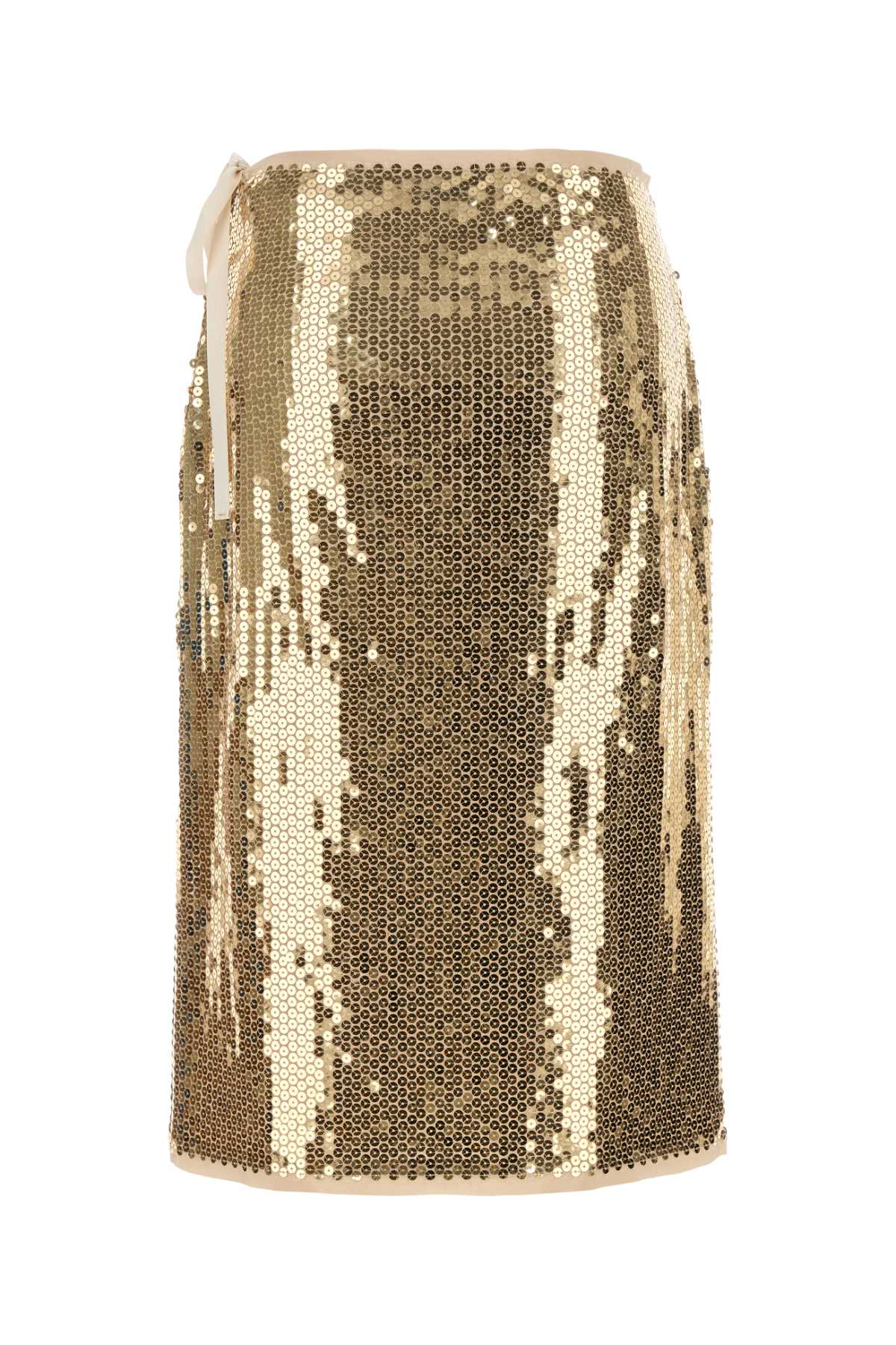 PRADA Embellished Mini Mesh Skirt