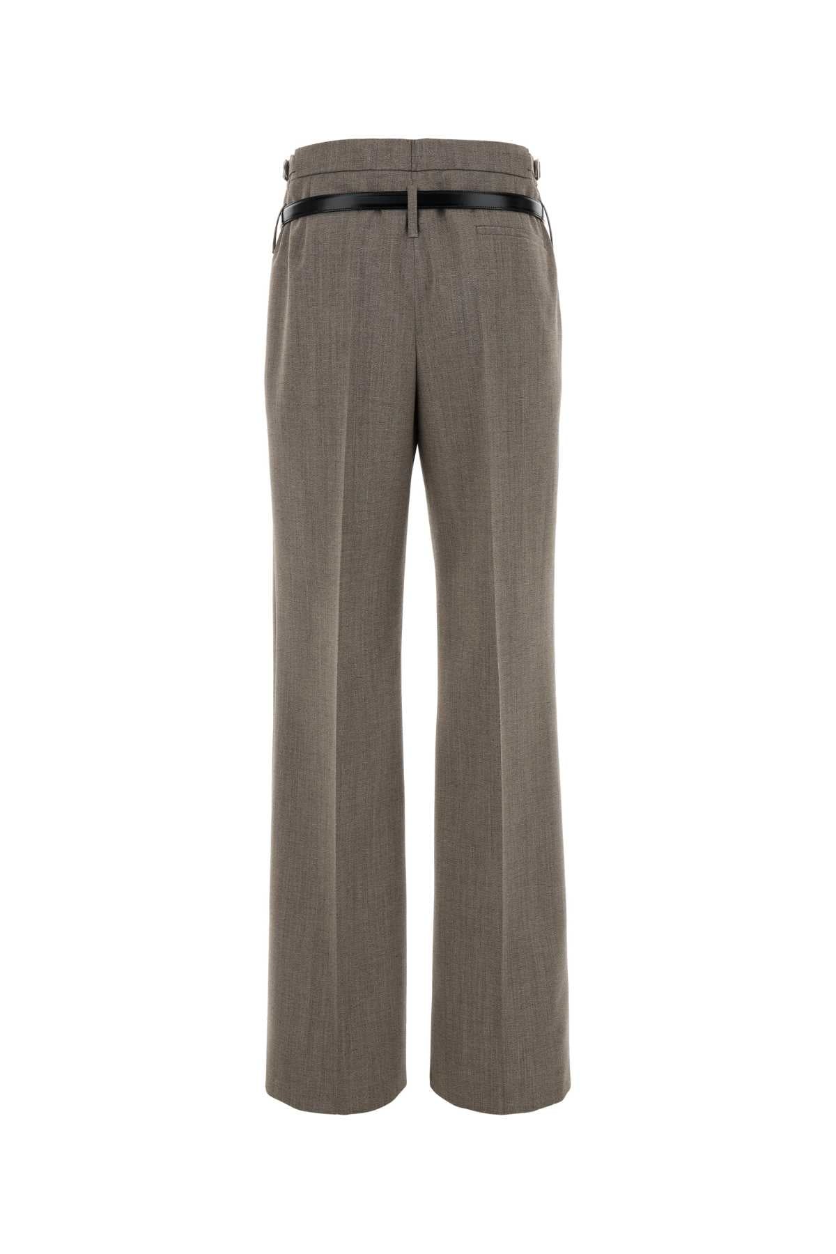 PRADA Wool Blend Straight Leg Pant