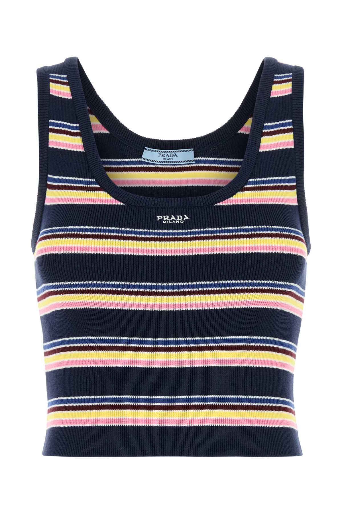 PRADA Embroidered Cotton Tank Top for Women