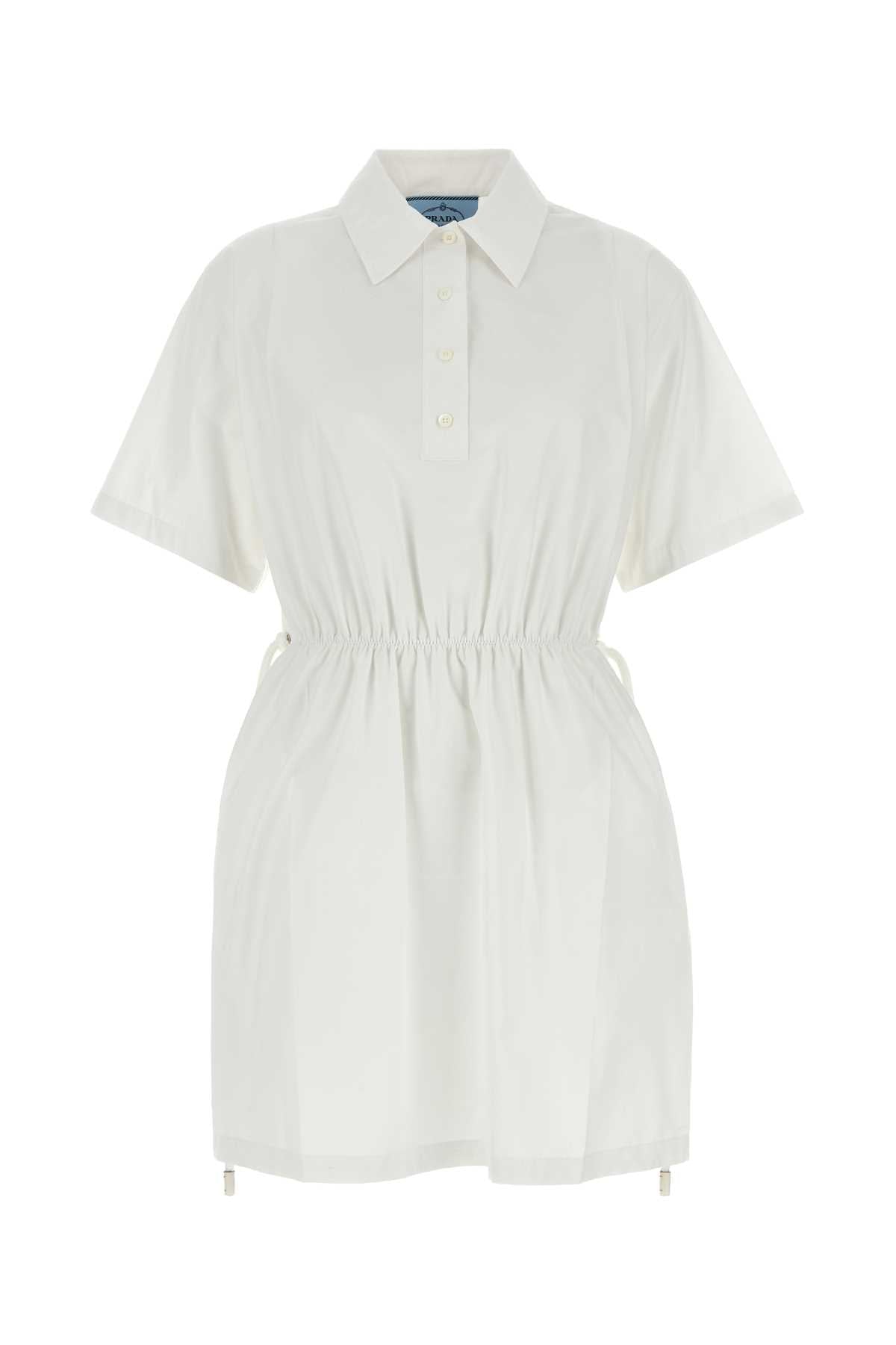 PRADA Elegant Poplin Mini Shirt Dress
