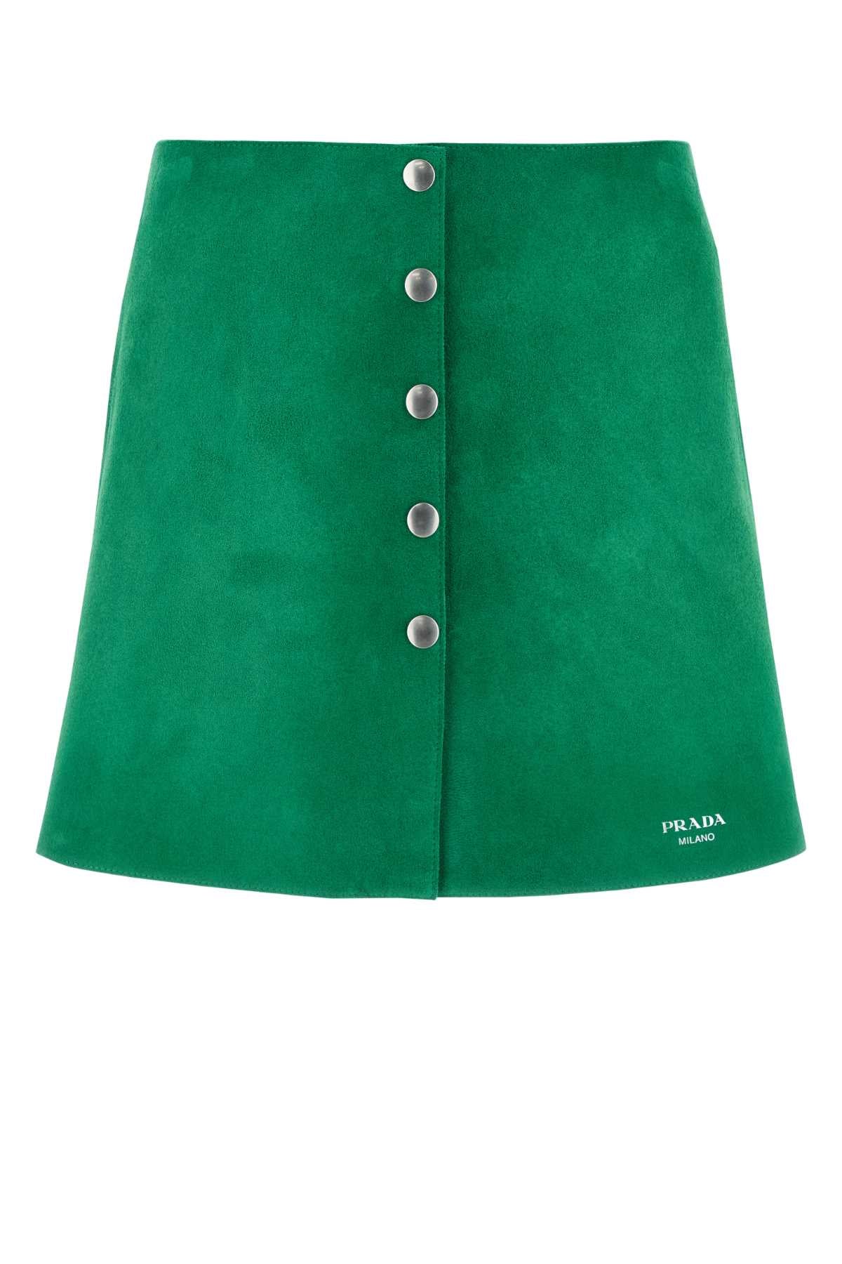 PRADA Chic Suede Mini Skirt for Women