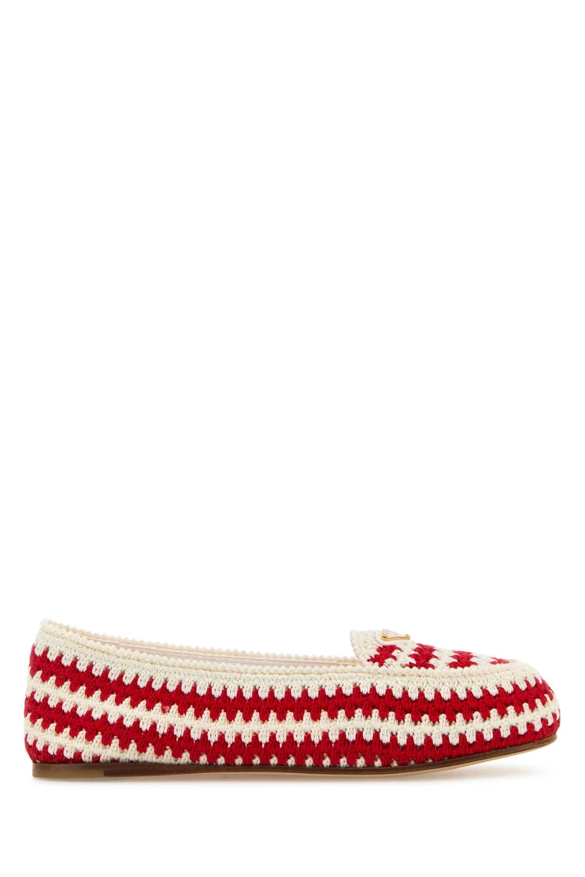 PRADA Embroidered Crochet Loafers for Women