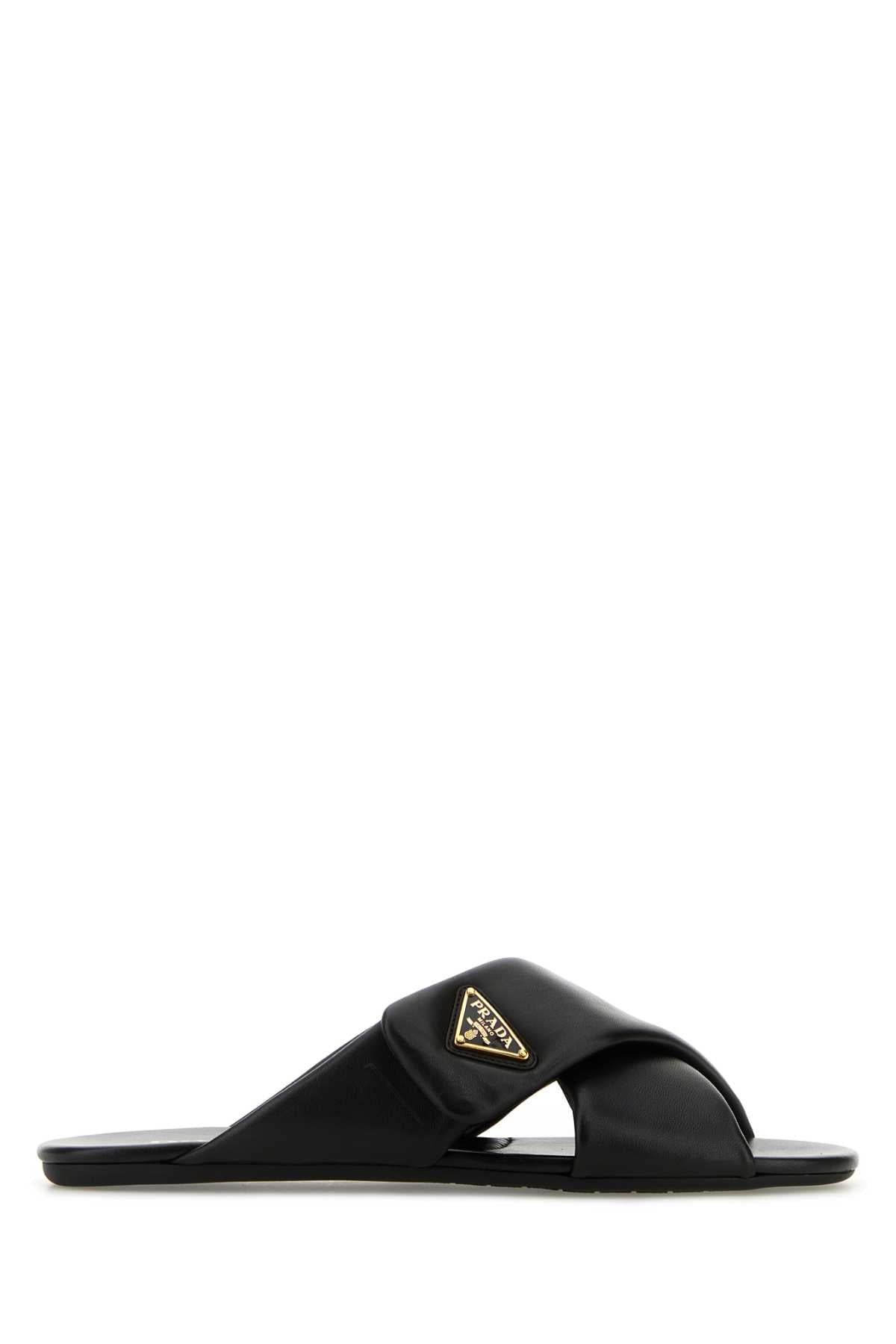 PRADA Elegant Nappa Leather Slippers for Women