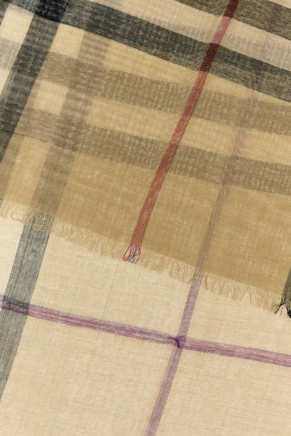 BURBERRY Embroidered Wool Blend Scarf (220 cm x 70 cm)