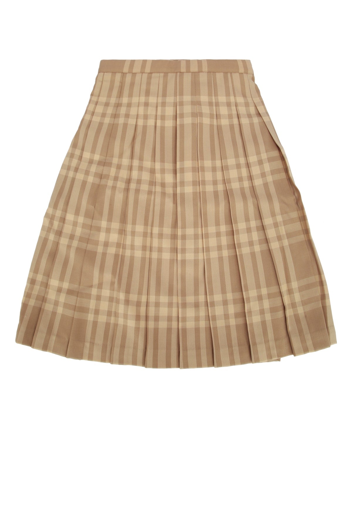 BURBERRY JR Mini Checked Wool Skirt for Kids