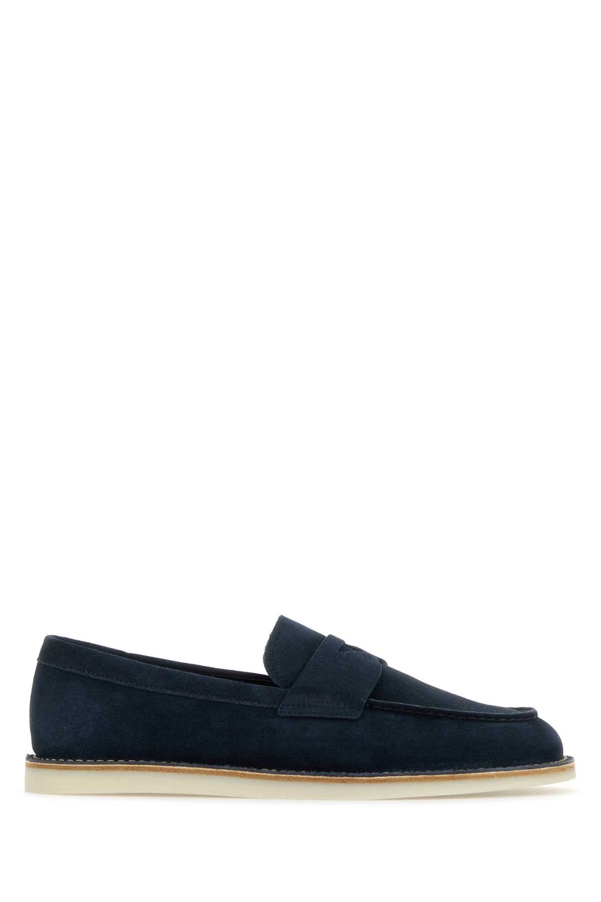 PRADA Elegant Suede Loafers for the Modern Man
