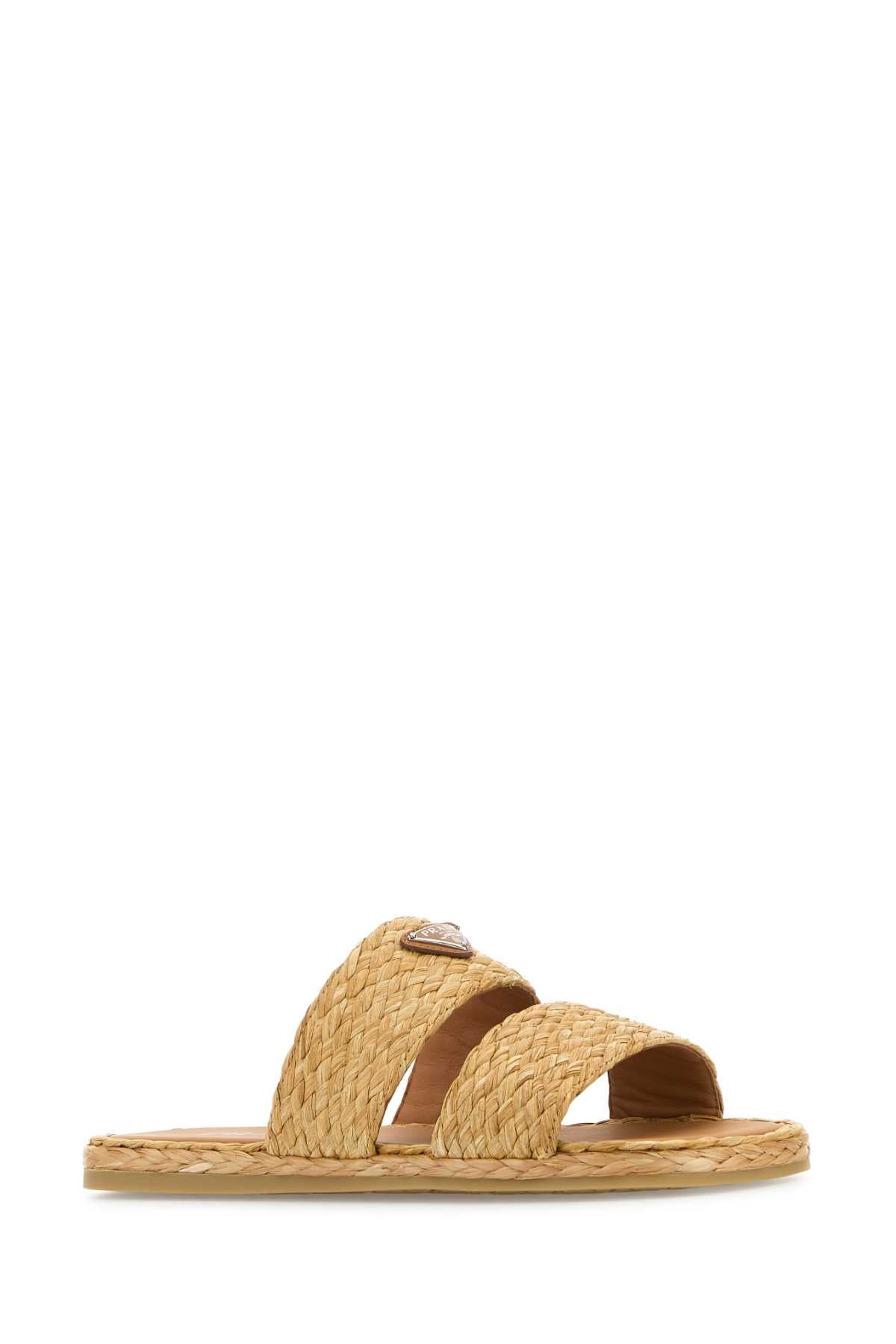 PRADA Raffia Slide Slippers for Men