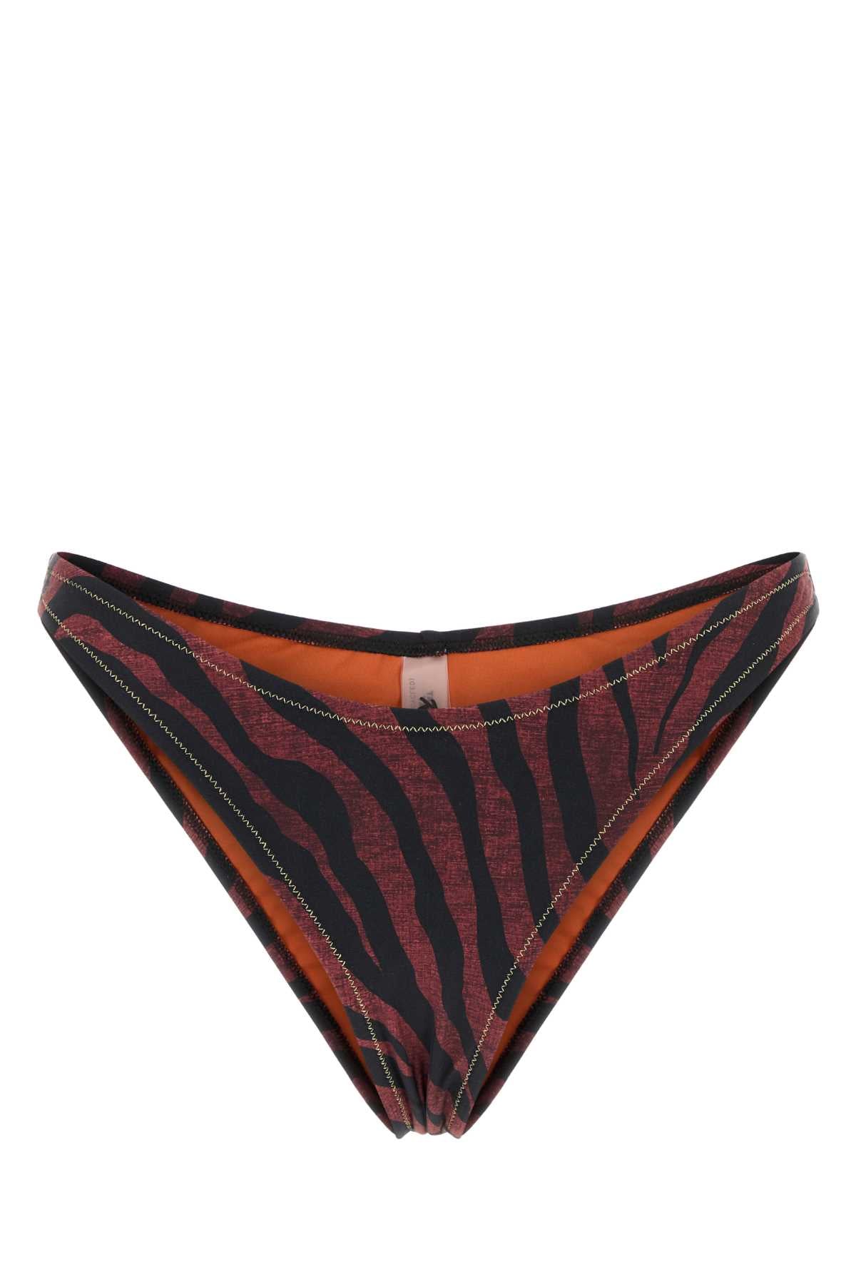 REINA OLGA Brigitte Mini Printed Stretch Nylon Bikini Bottom