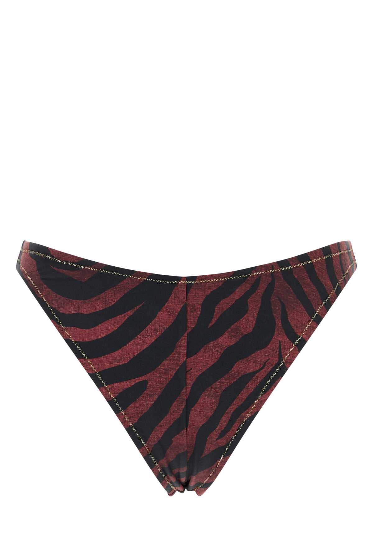 REINA OLGA Brigitte Mini Printed Stretch Nylon Bikini Bottom
