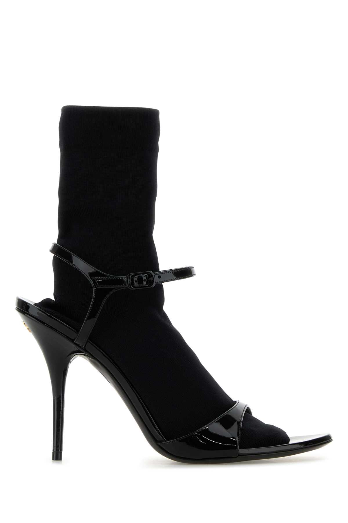 BALENCIAGA Elevated Leather Avenue Sock Sandals with 11 cm Heel