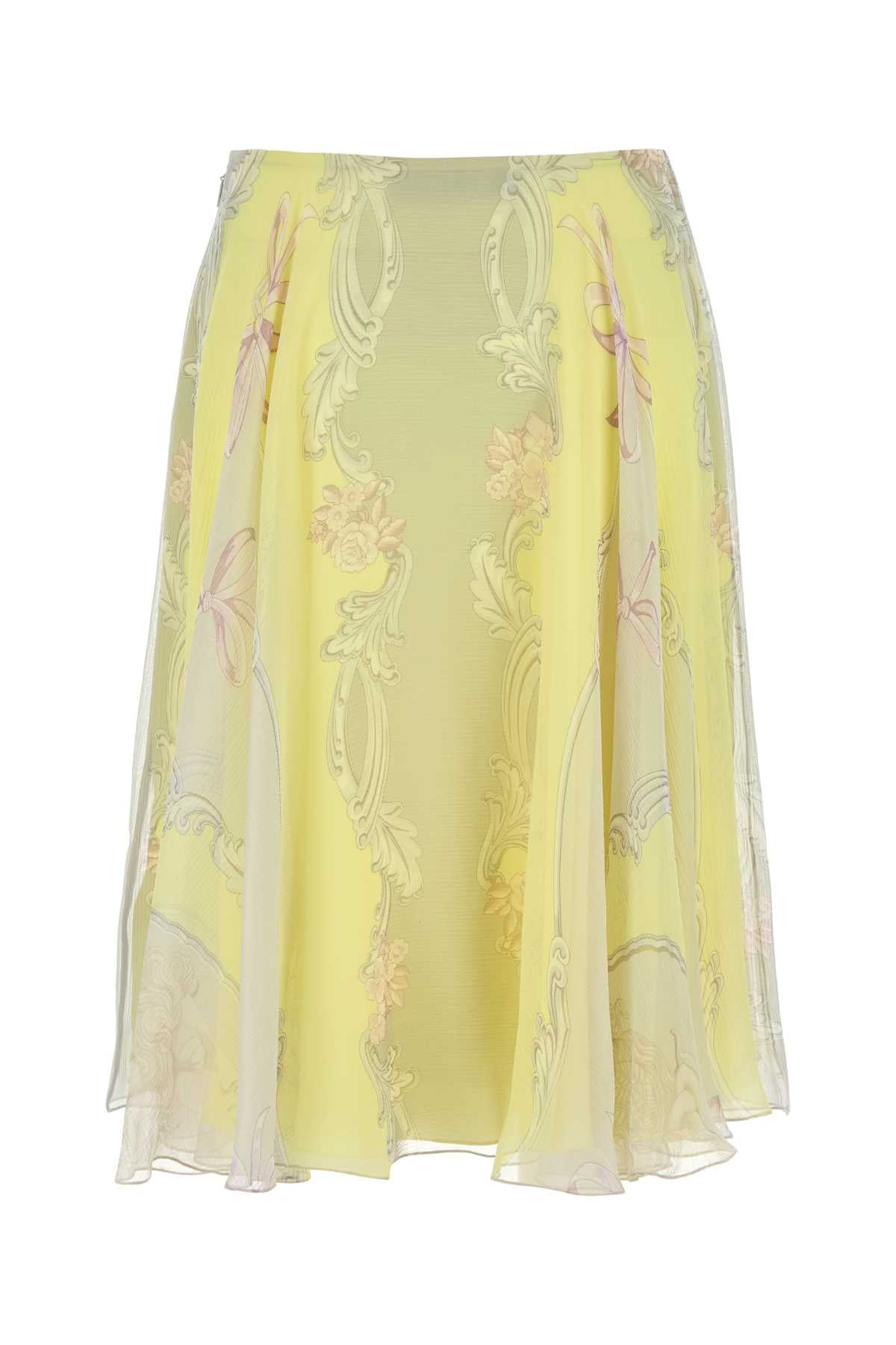 VERSACE Printed Silk Mini Skirt for Women