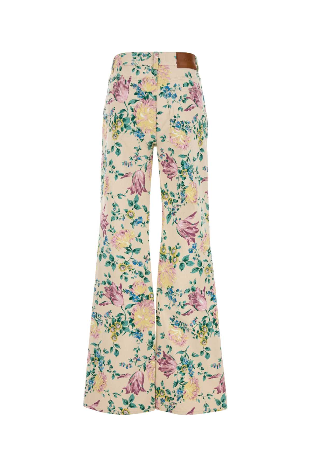 CHLOE Floral Printed Wide-Leg Jeans