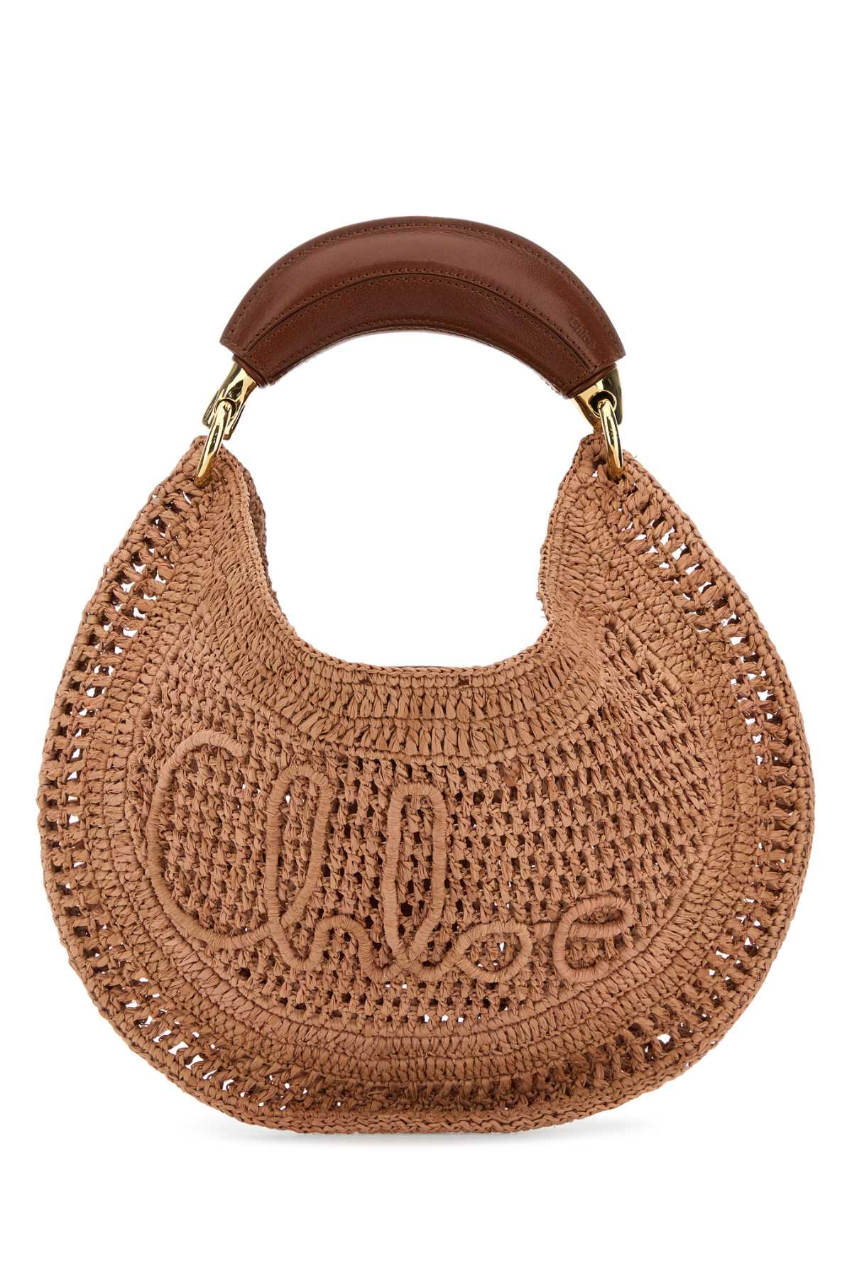 CHLOE Antiqued Raffia Mini Banana Handbag - 36cm x 21.5cm