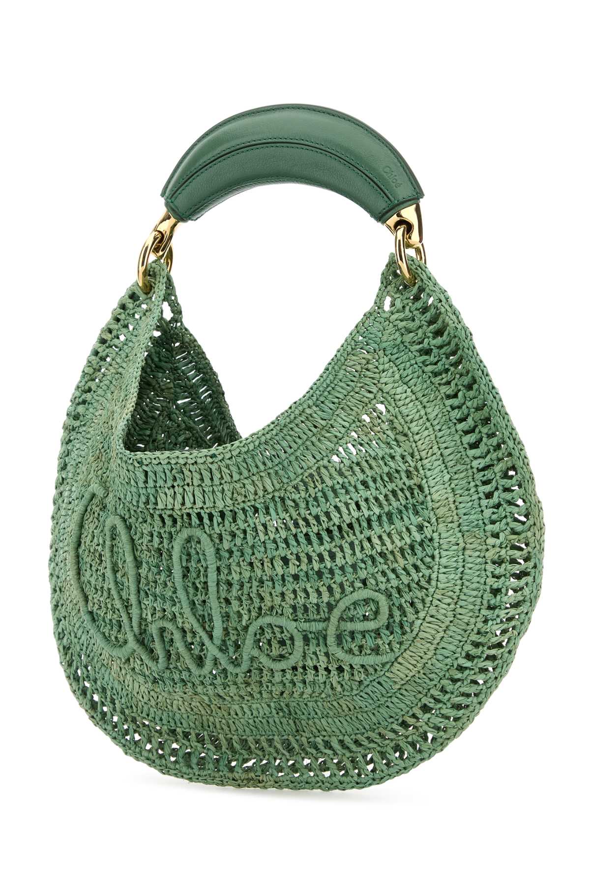 CHLOE Mini Raffia Banana Handbag - 36 cm x 21.5 cm
