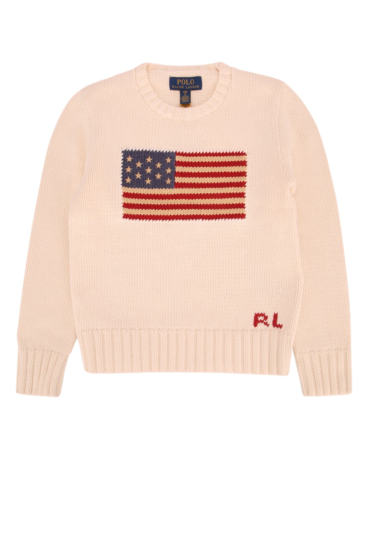 POLO RALPH LAUREN JR Kids' Junior Flag Crewneck Sweater