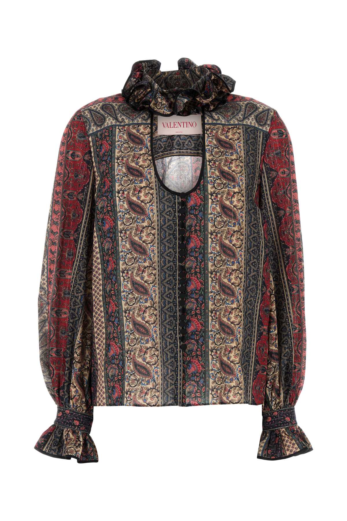 VALENTINO GARAVANI Printed Cotton Blend Blouse