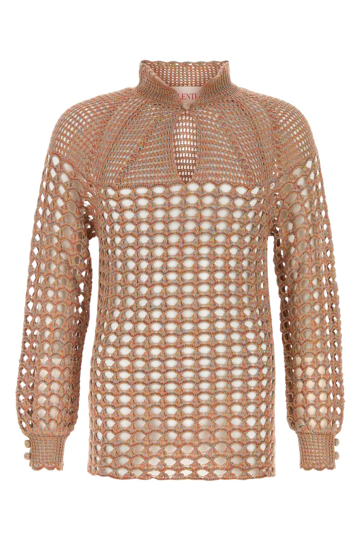 VALENTINO GARAVANI Multicolor Crochet Sweater for Men - Seasonal Collection