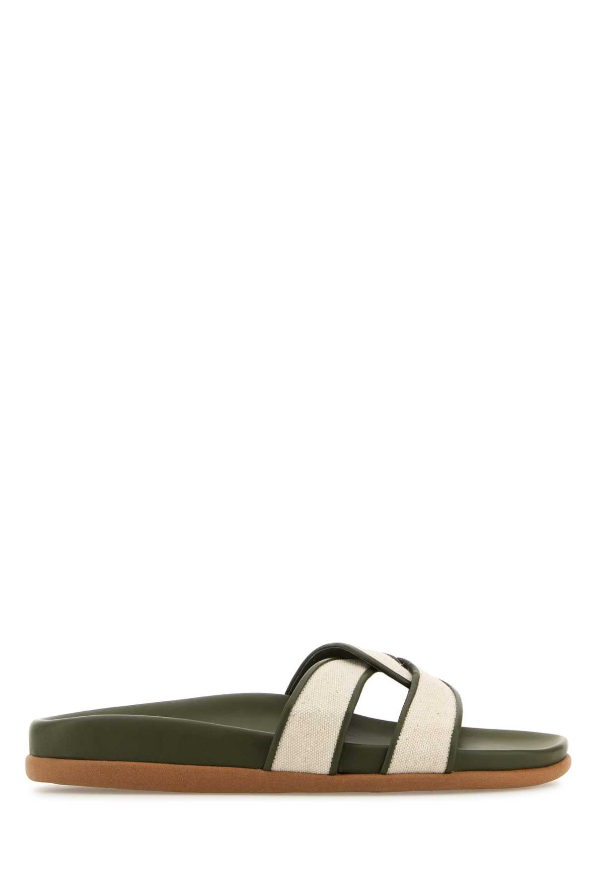 ANCIENT GREEK Two-tone Canvas Desmos Slippers for Women