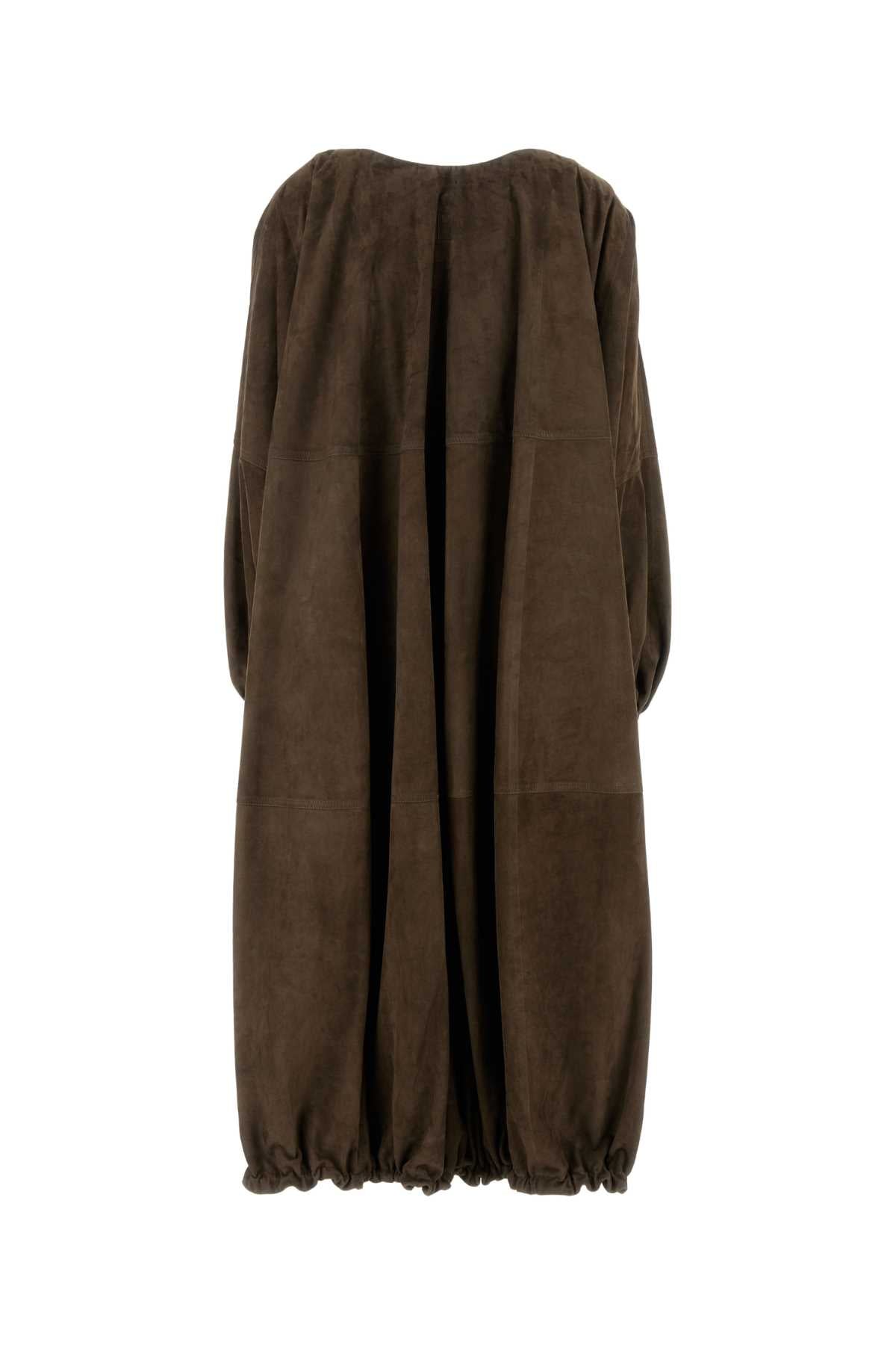 Ferragamo Elegant Suede Overcoat for Women - Fall/Winter Collection