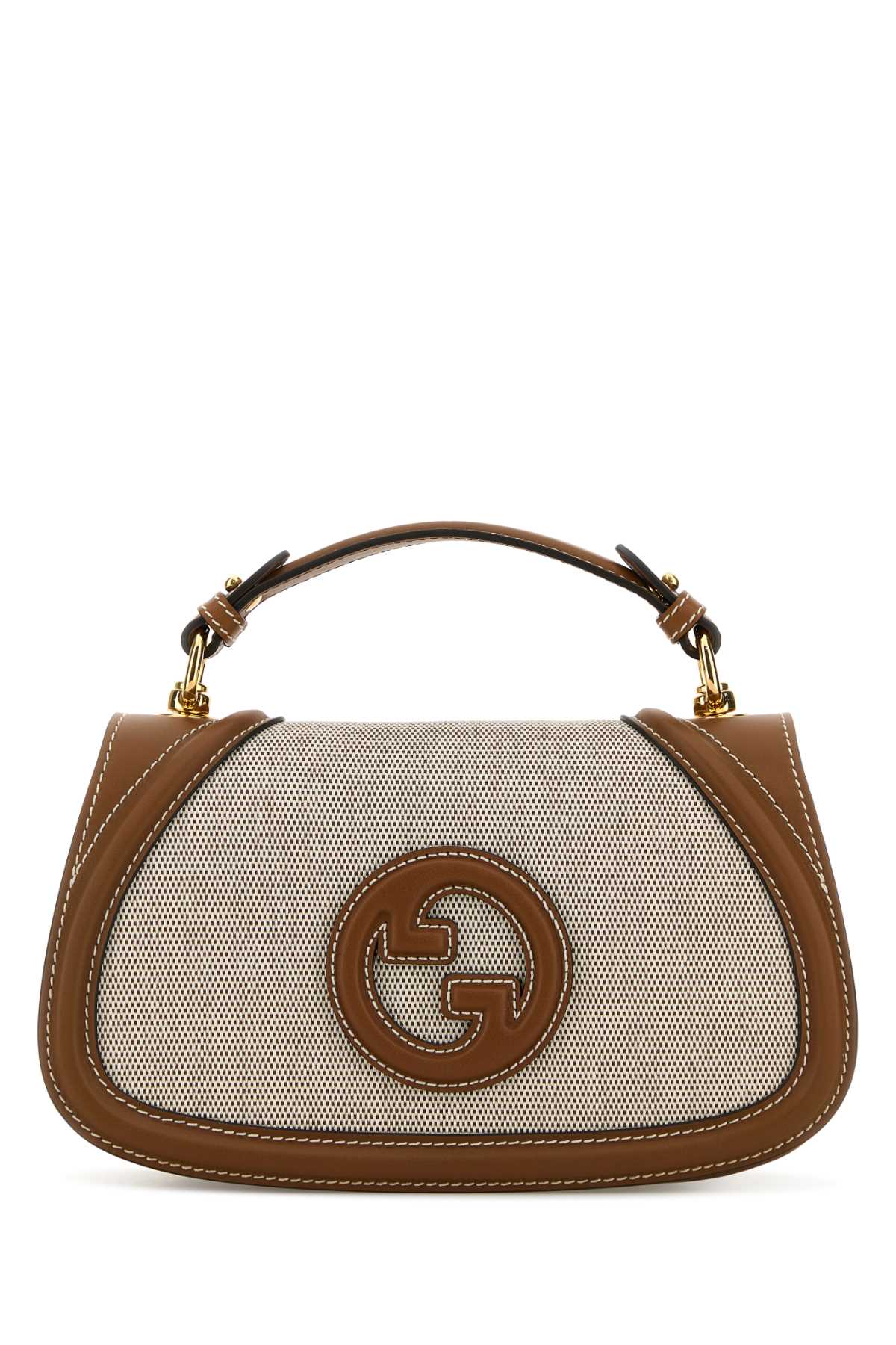 GUCCI Two-tone Canvas and Leather Mini Handbag