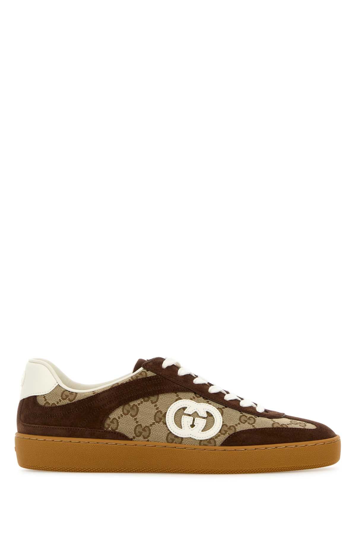 GUCCI Premium Fabric and Suede Sneakers for Men