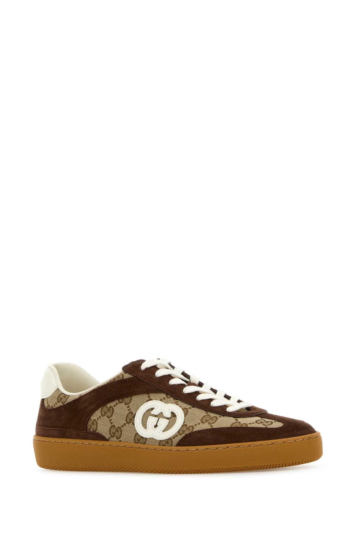 GUCCI Premium Fabric and Suede Sneakers for Men