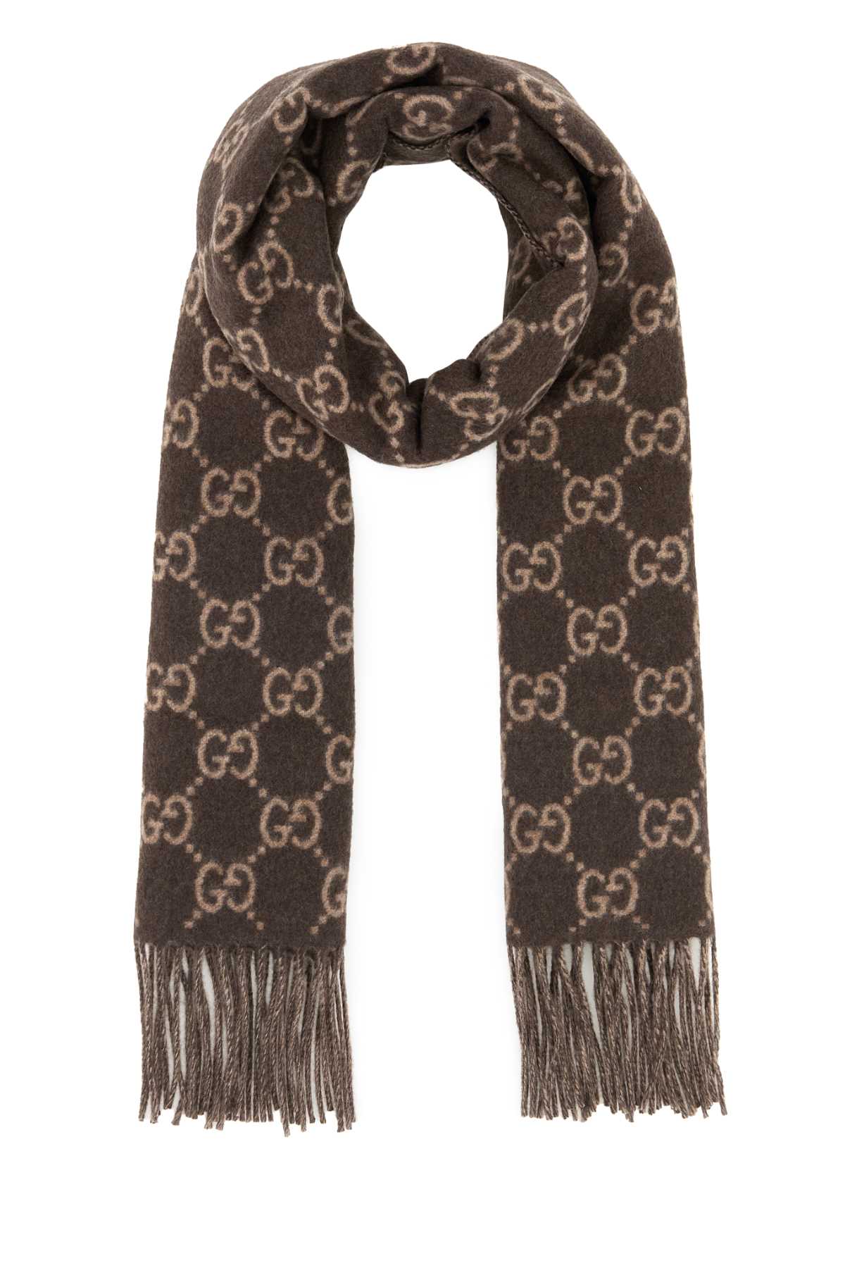 GUCCI Embroidered Cashmere Scarf - 190 cm x 45 cm