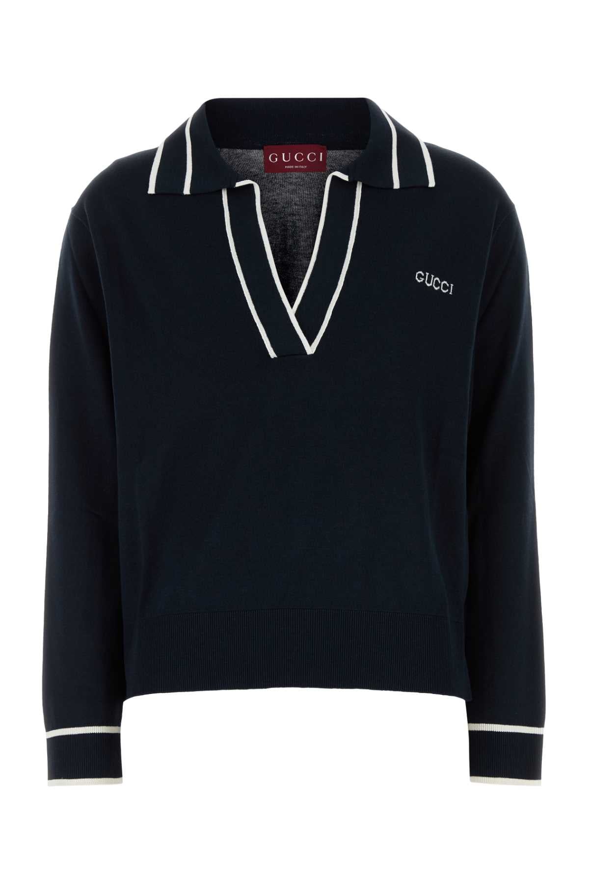 GUCCI Long Sleeve Deep V-Neck Top