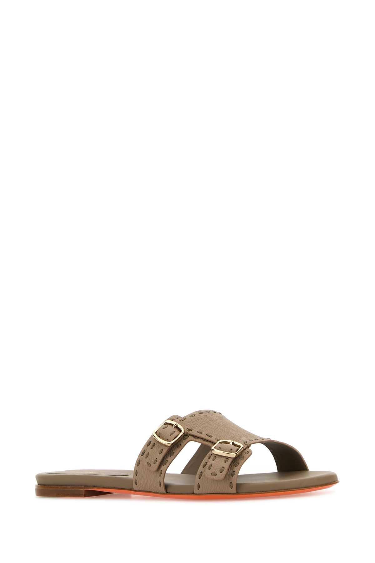 SANTONI Stylish Leather Didi Slippers for Women