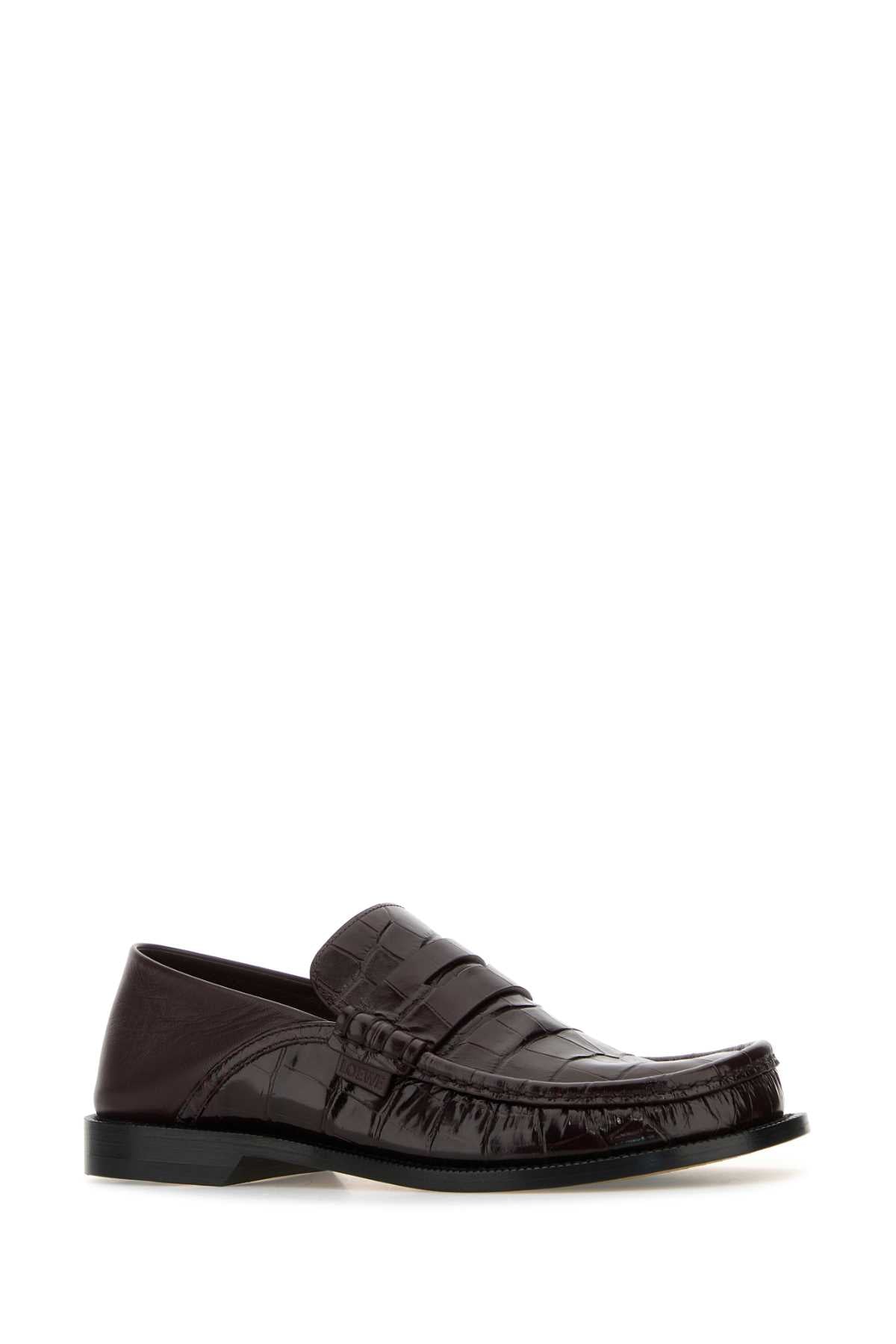 LOEWE Elegant Leather Campo Loafers for Women
