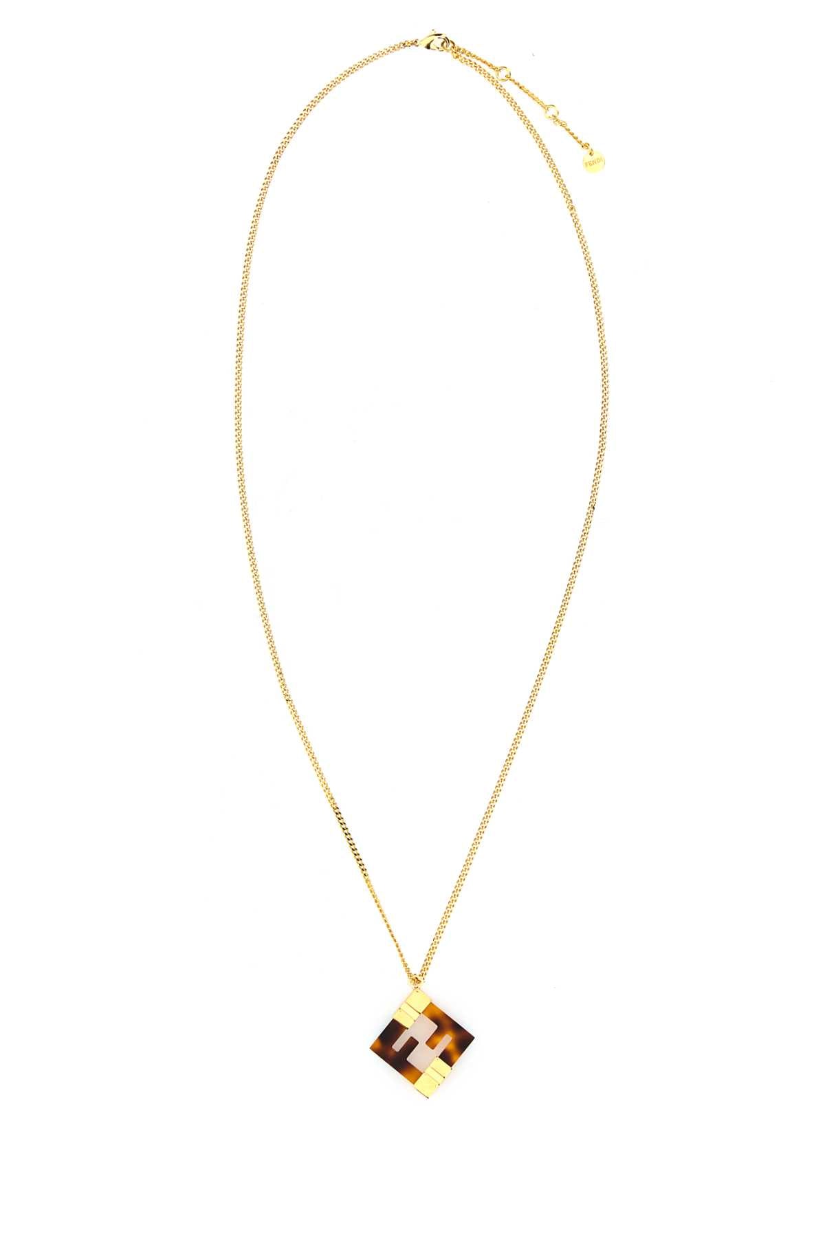 FENDI Mini Printed Plexiglass and Metal Forever Necklace (54-60 cm)