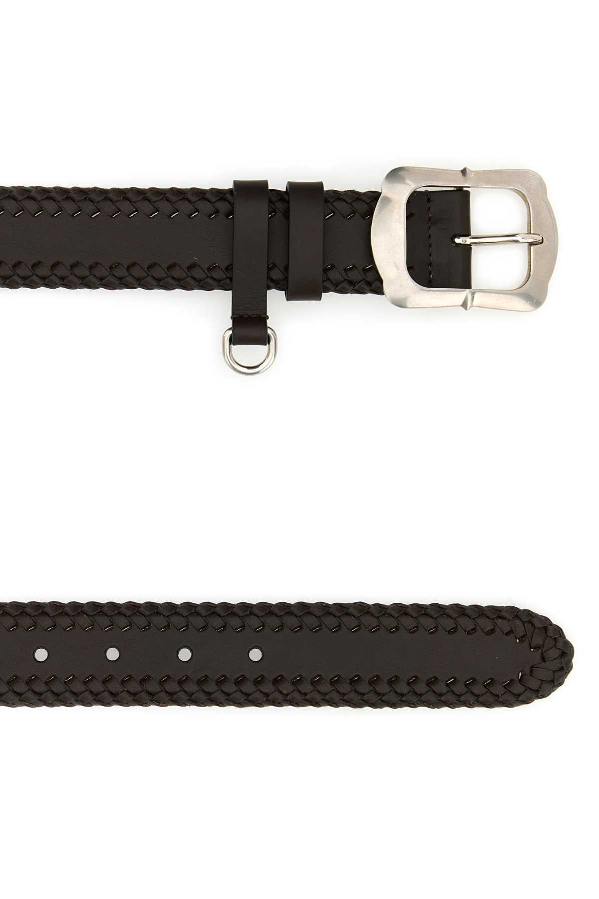 PRADA Elegant Leather Belt - Height: 3.5 cm