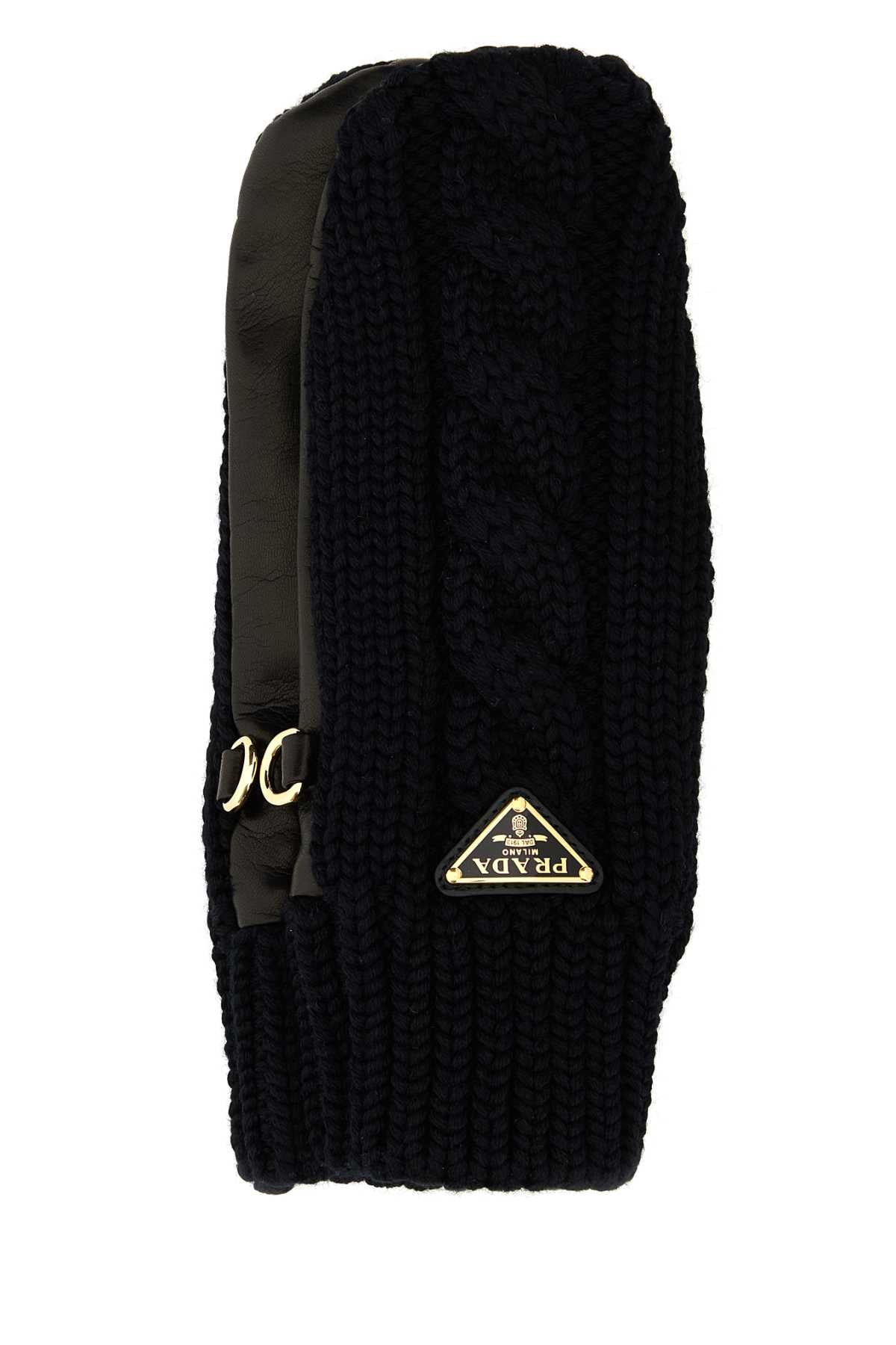 PRADA Stretch Wool Blend Gloves for Women