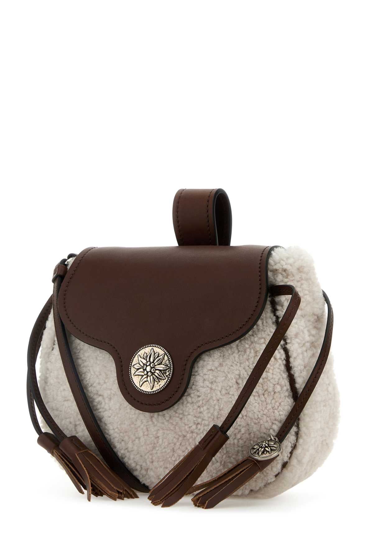 PRADA Mini Shearling Crossbody Handbag