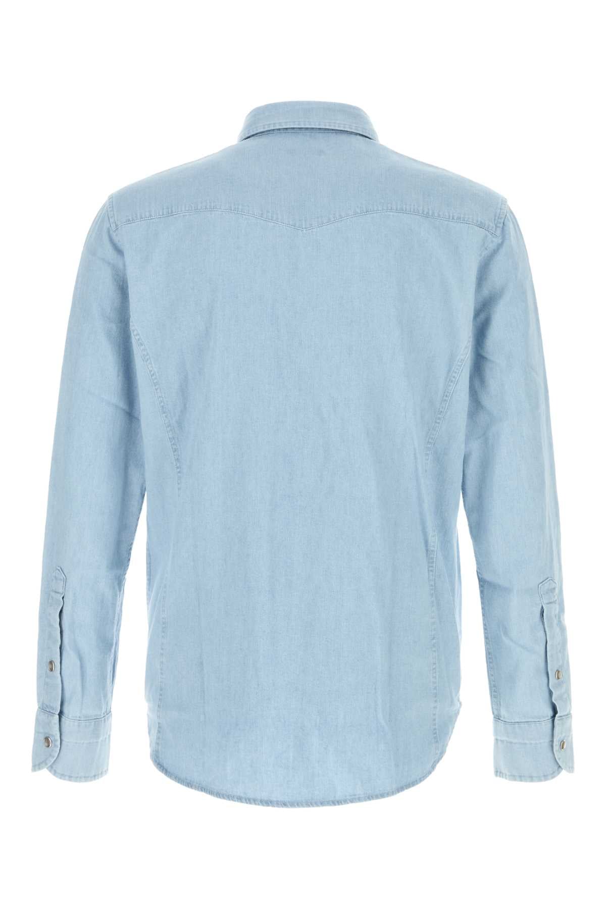 TOM FORD Light-blue Mini Denim Shirt