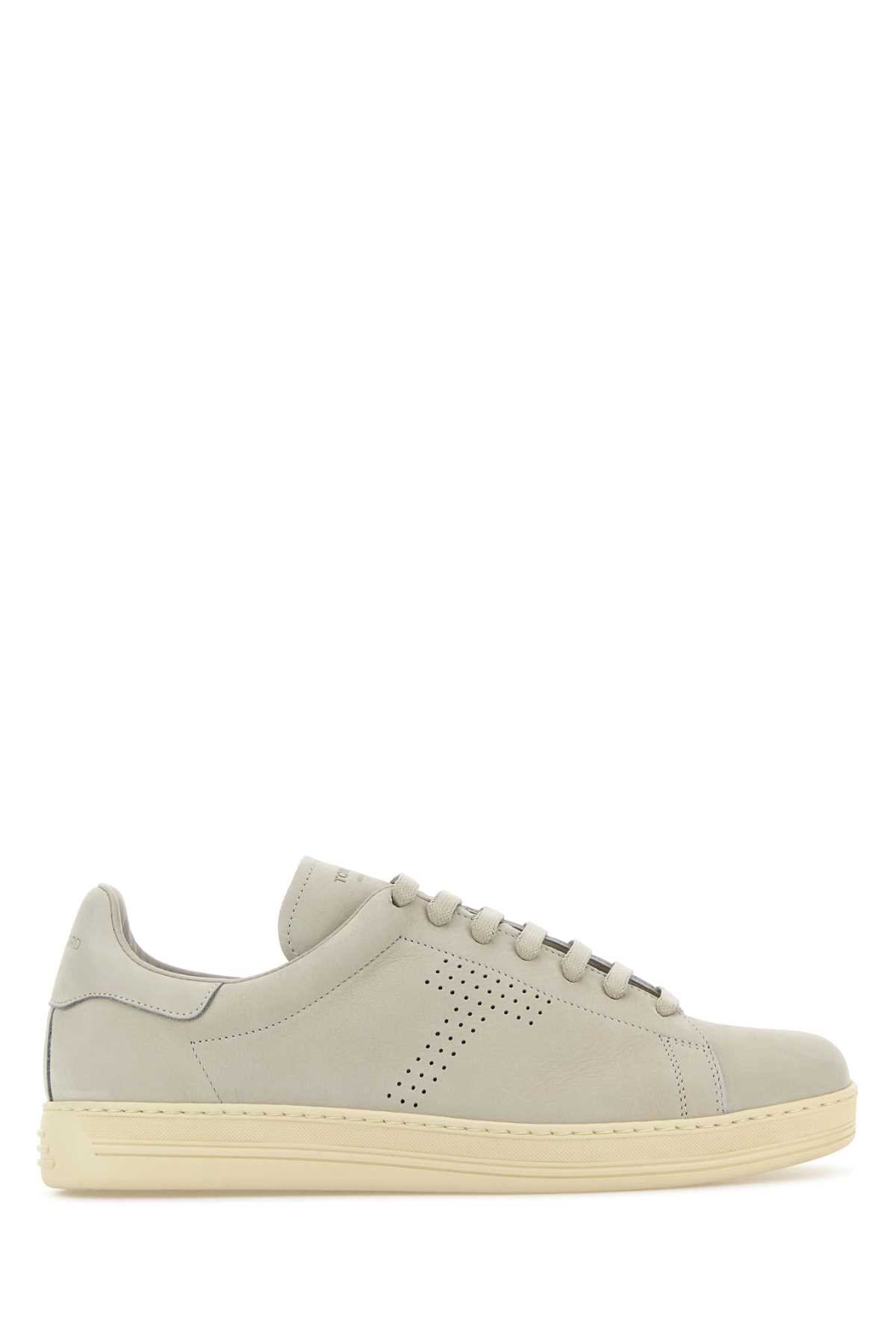 TOM FORD Light Grey Suede Warwick Sneaker Size 10