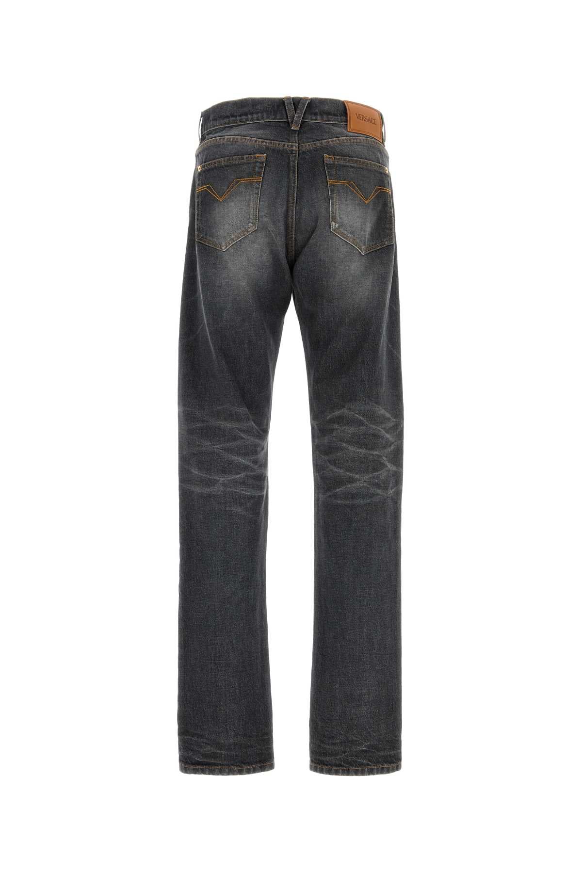 VERSACE Stylish Black Denim Jeans for Men