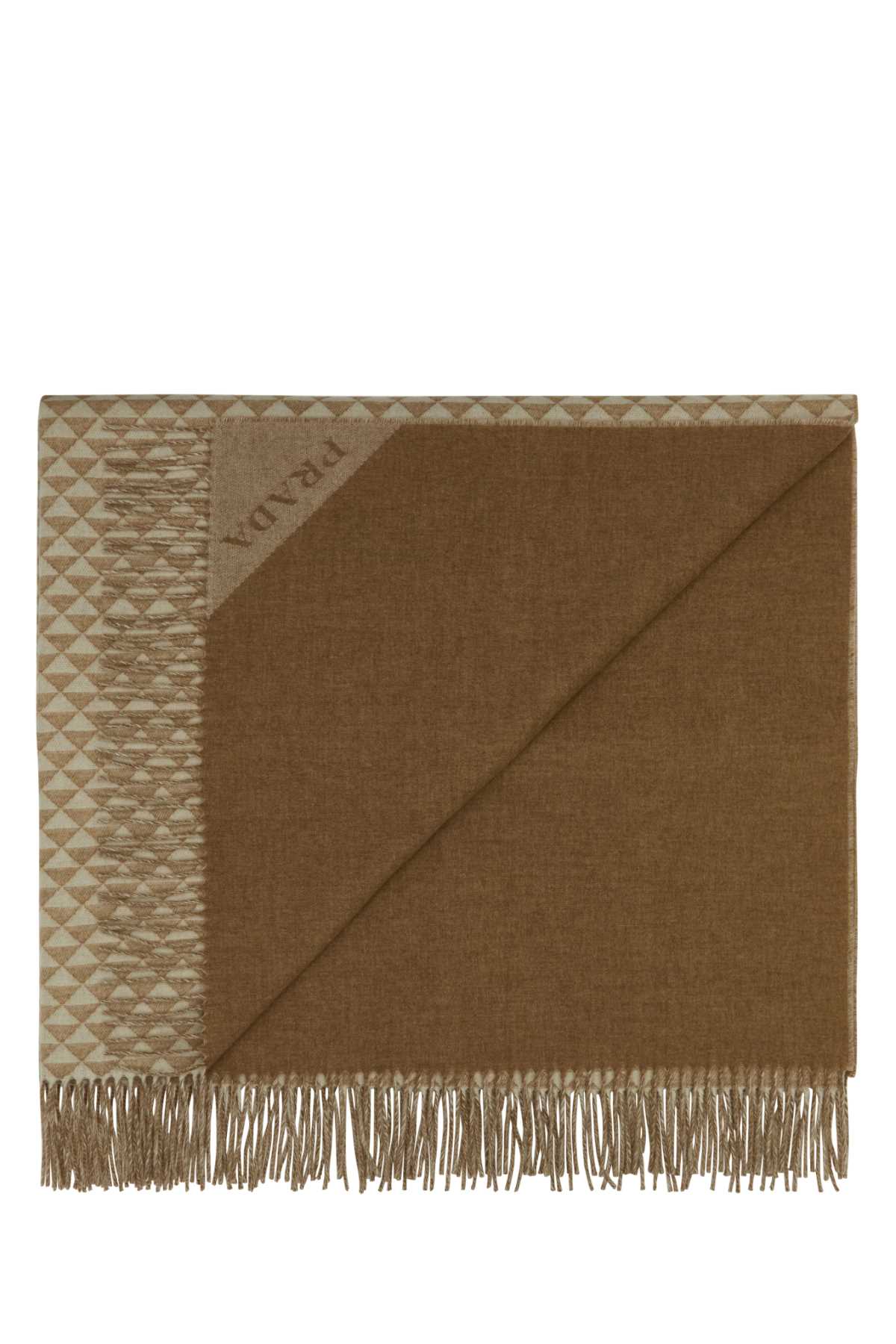 PRADA Embroidered Wool Blend Double Blanket - 135x185 cm