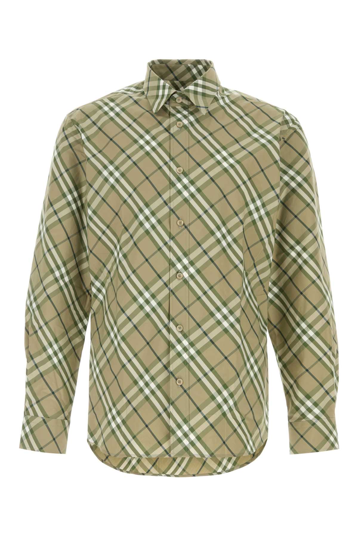 BURBERRY Checked Embroidered Poplin Shirt - Men’s