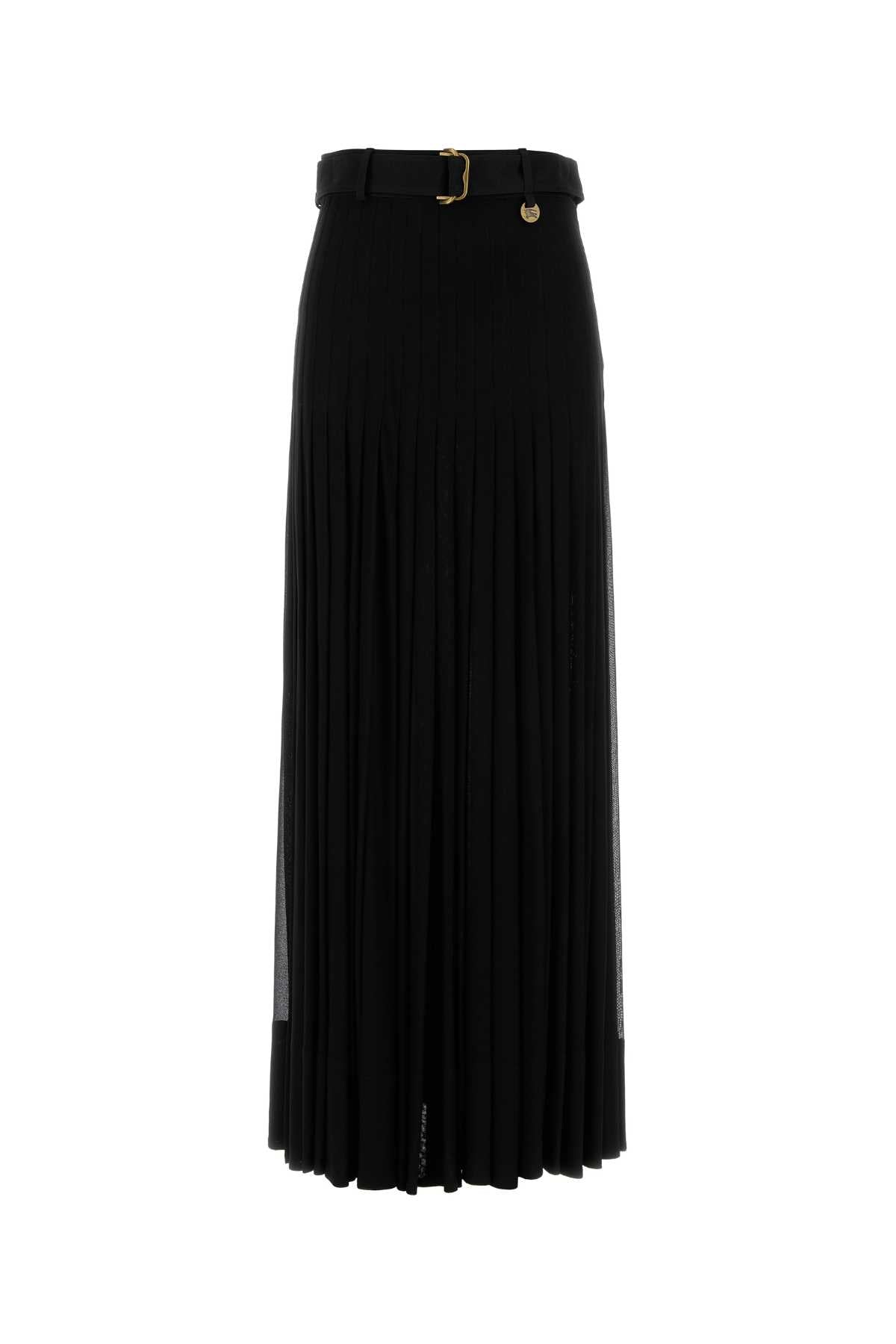 BURBERRY Elegant Black Crepe Mini Skirt for Women