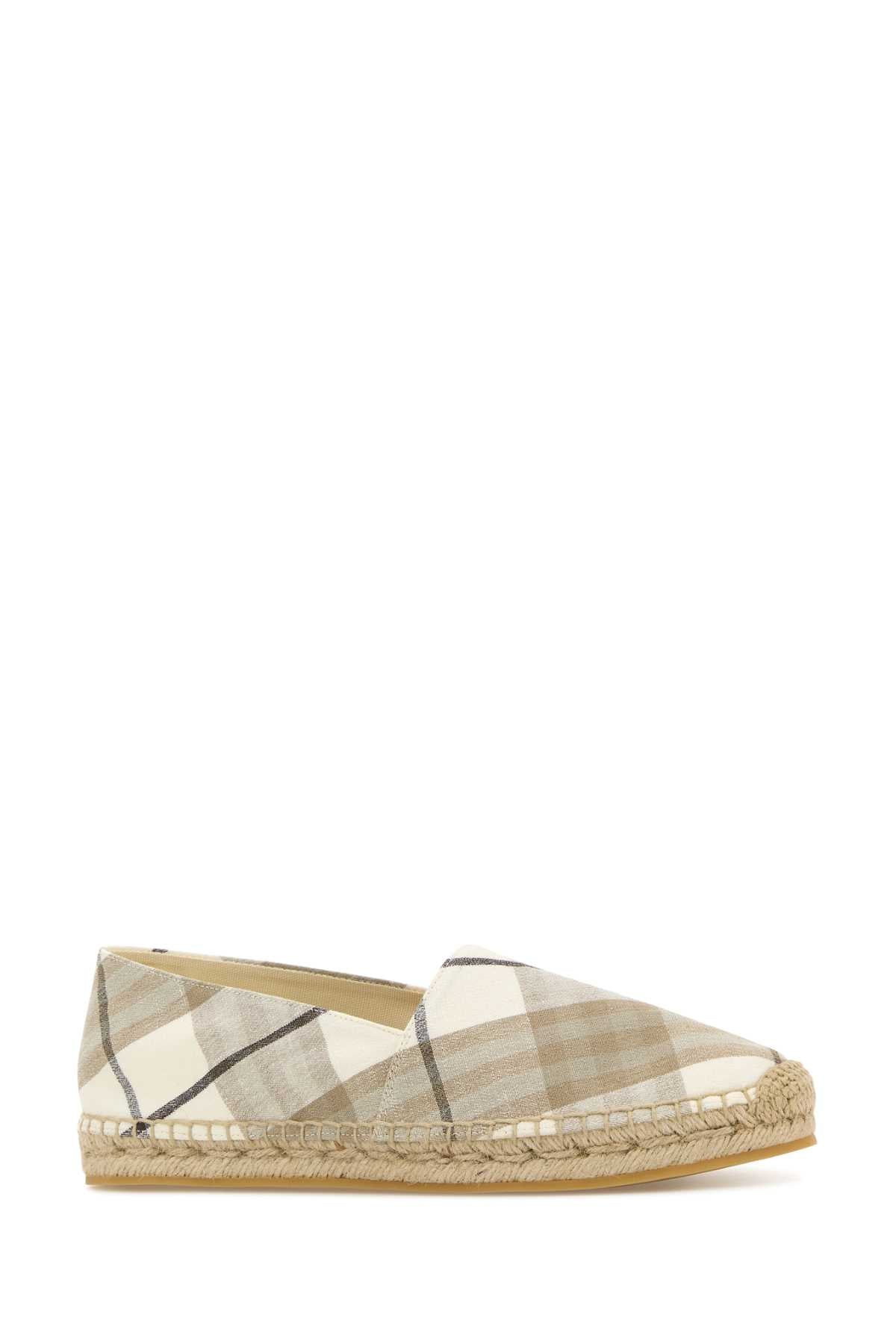 BURBERRY Embroidered Mews Check Espadrilles for Women