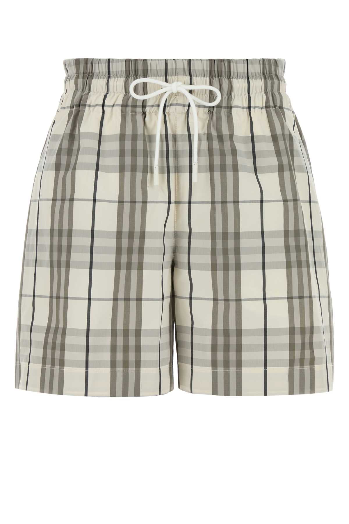 BURBERRY Embroidered Poplin Shorts for Women