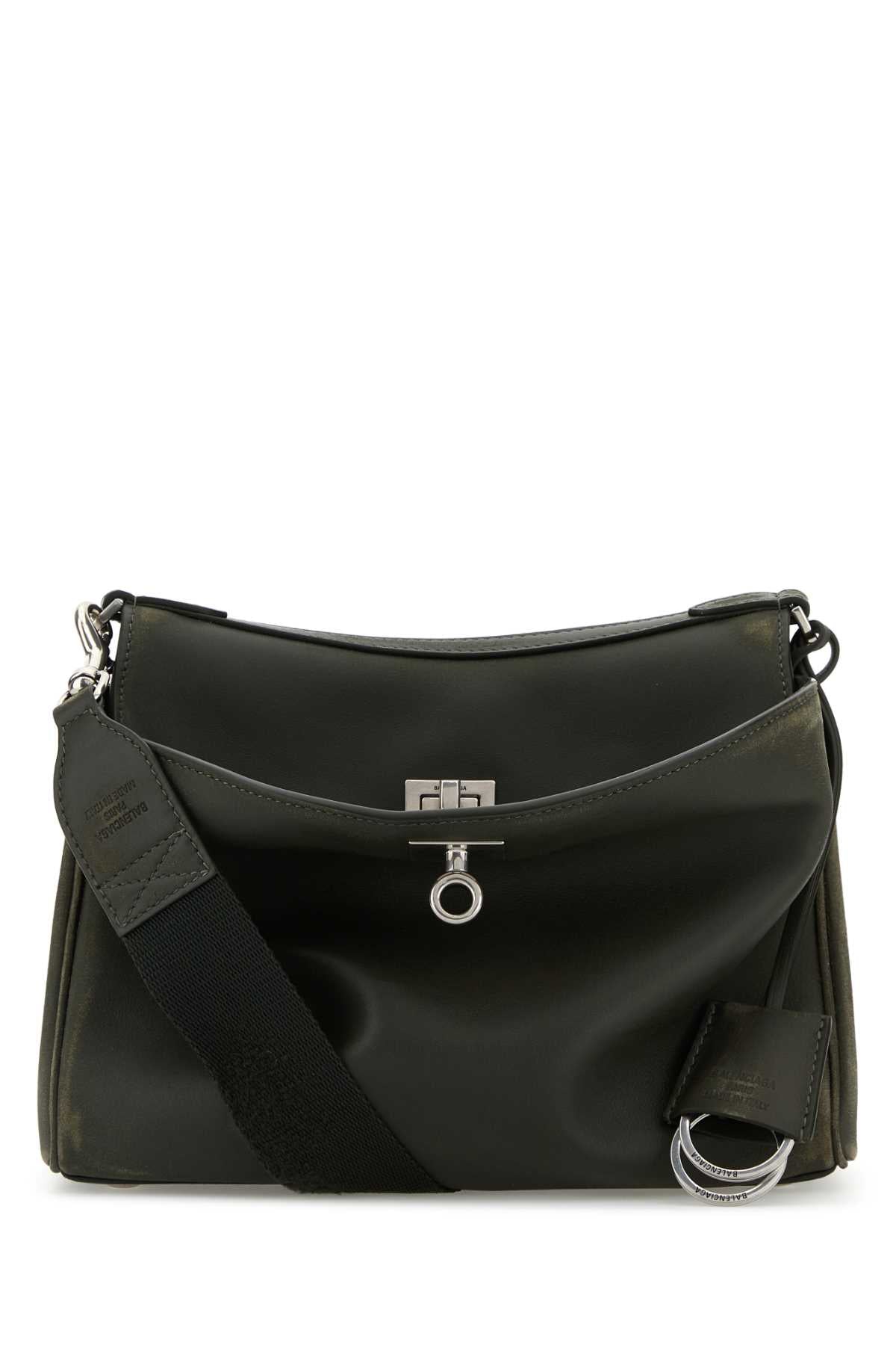 BALENCIAGA Mini Leather Rodeo Messenger Crossbody Handbag
