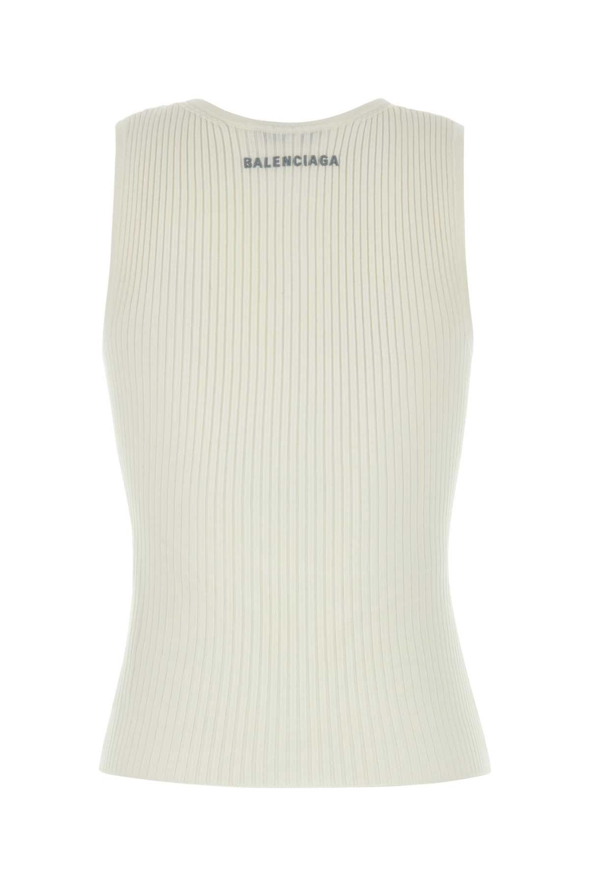 BALENCIAGA Stretch Wool Blend Tank Top for Women