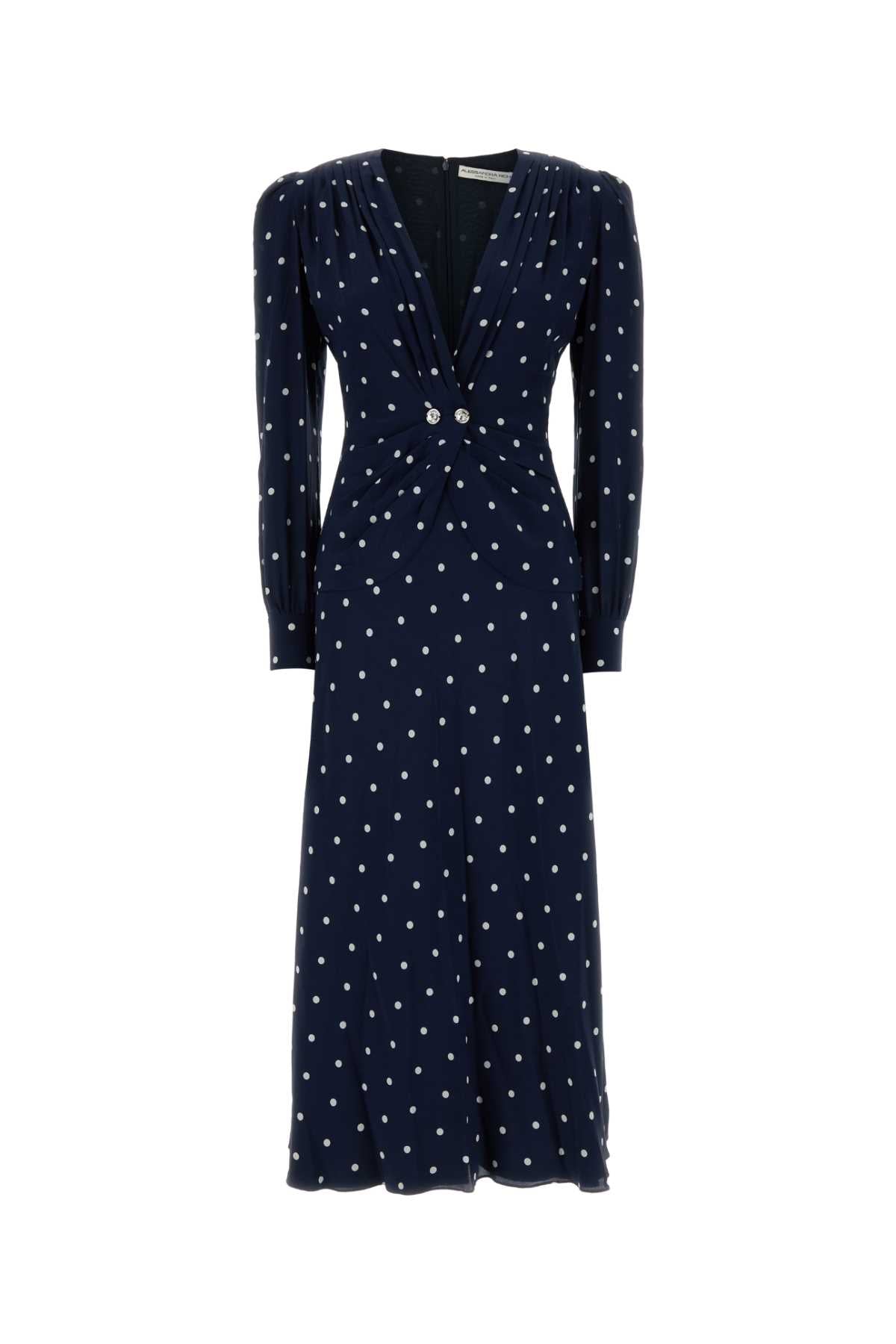 ALESSANDRA RICH Silk Printed Long Dress