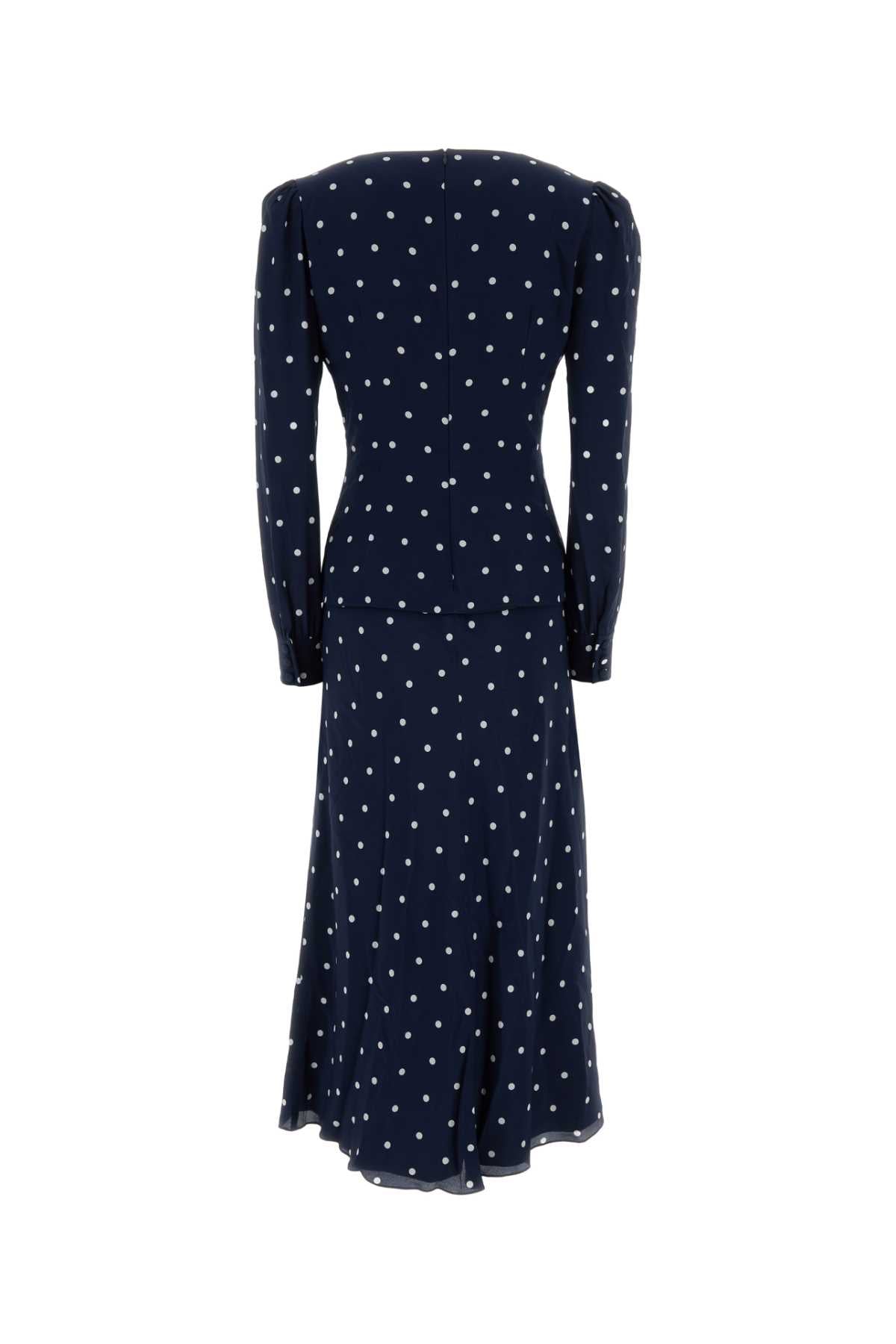 ALESSANDRA RICH Silk Printed Long Dress