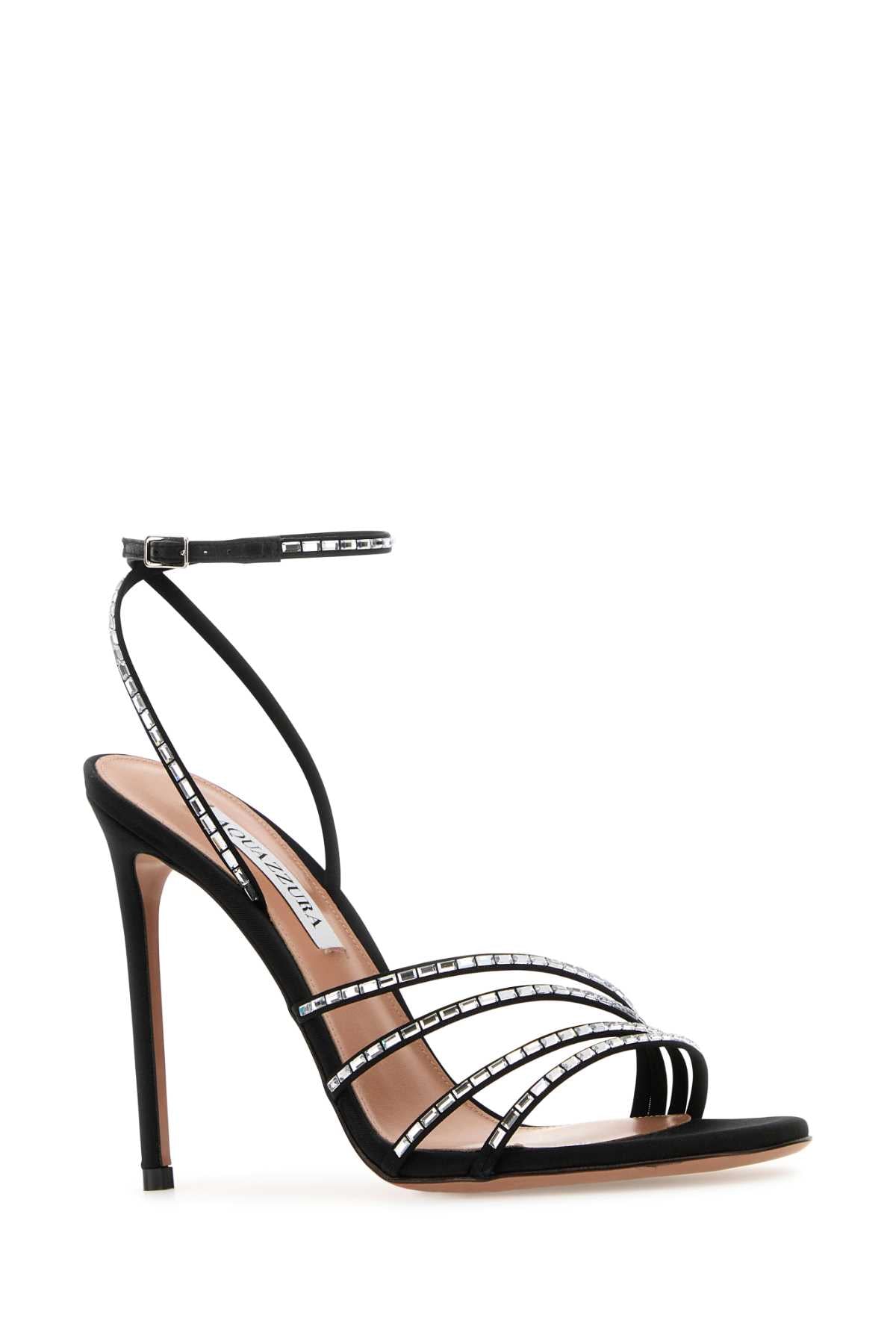 AQUAZZURA Embellished Fabric Mistica Sandals - 10.5 cm Height