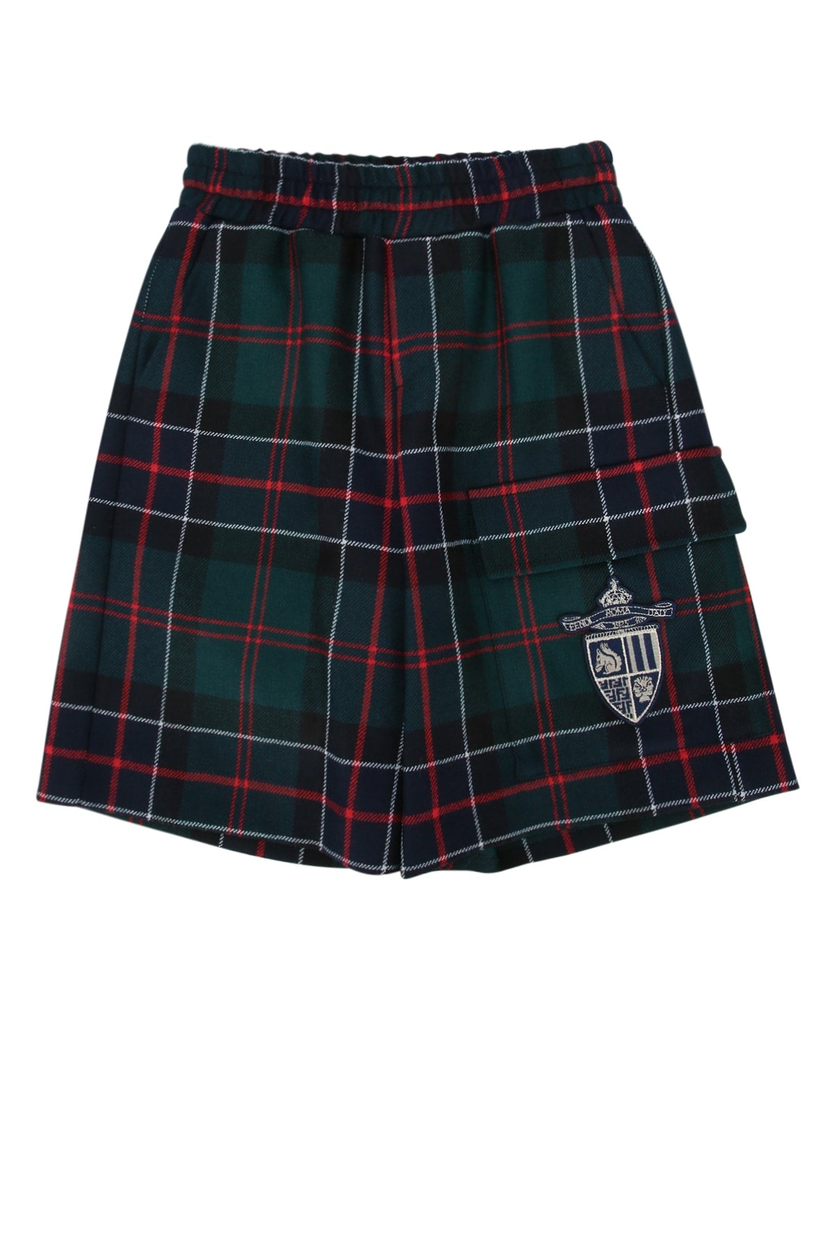 FENDI KIDS Kids Mini Bermuda Tartan Shorts