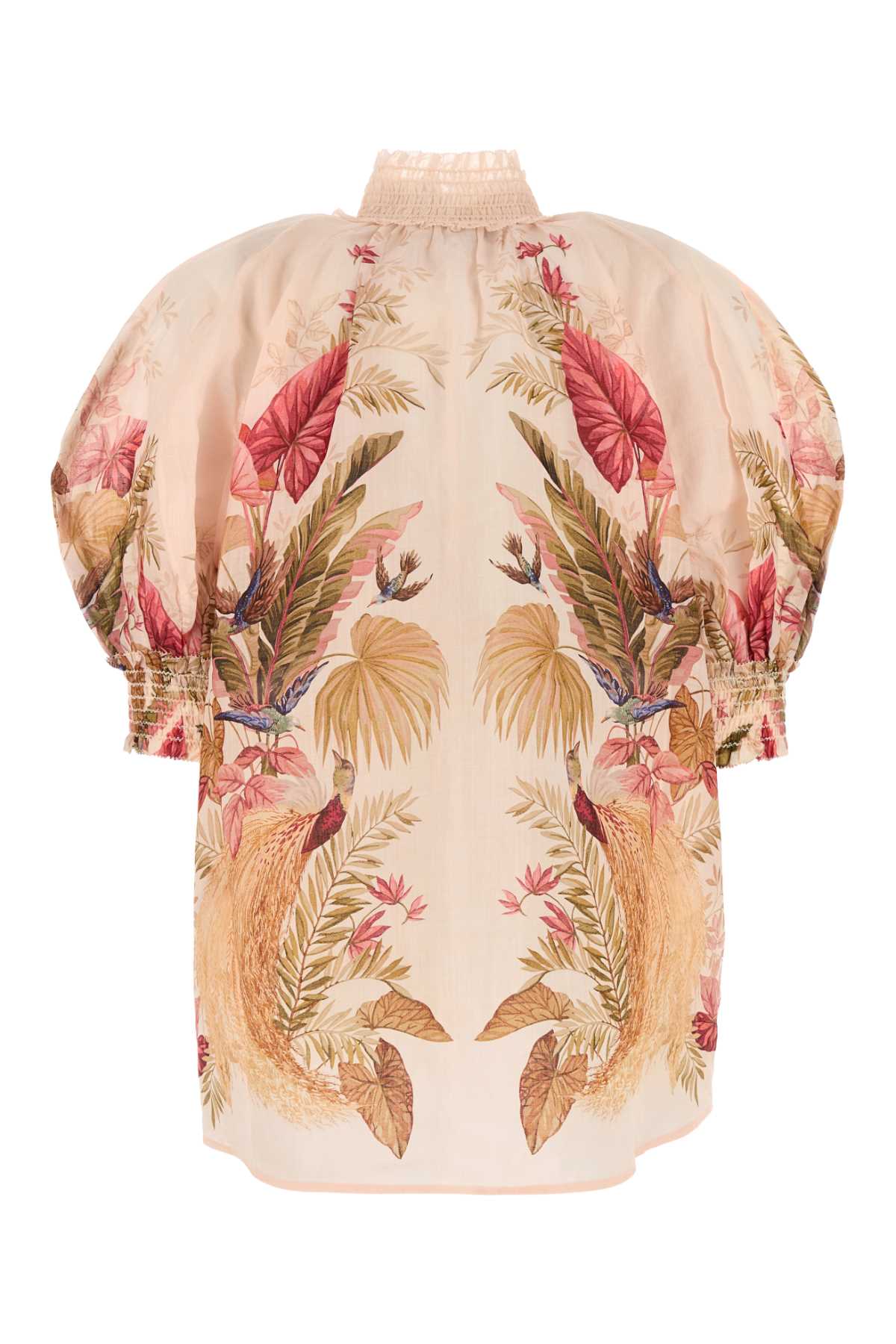 ZIMMERMANN Printed Ramie Ascension Mini Blouse
